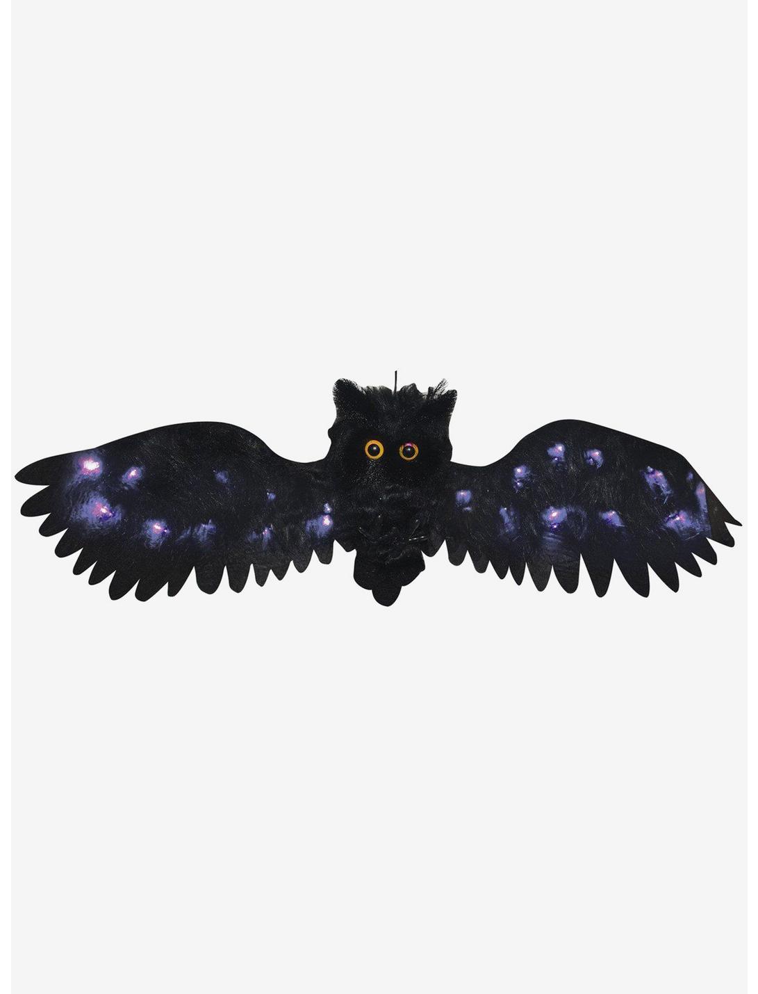 Wide Black Light Up Owl 2.5 Ft, , hi-res