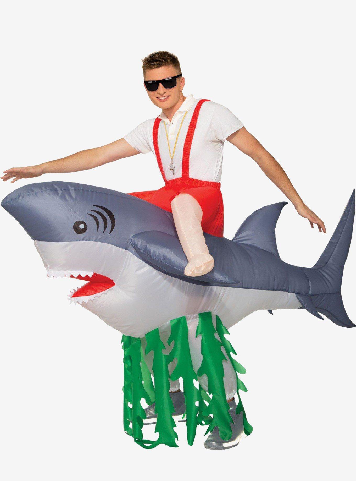 Inflatable Ride-A-Shark Costume, , hi-res