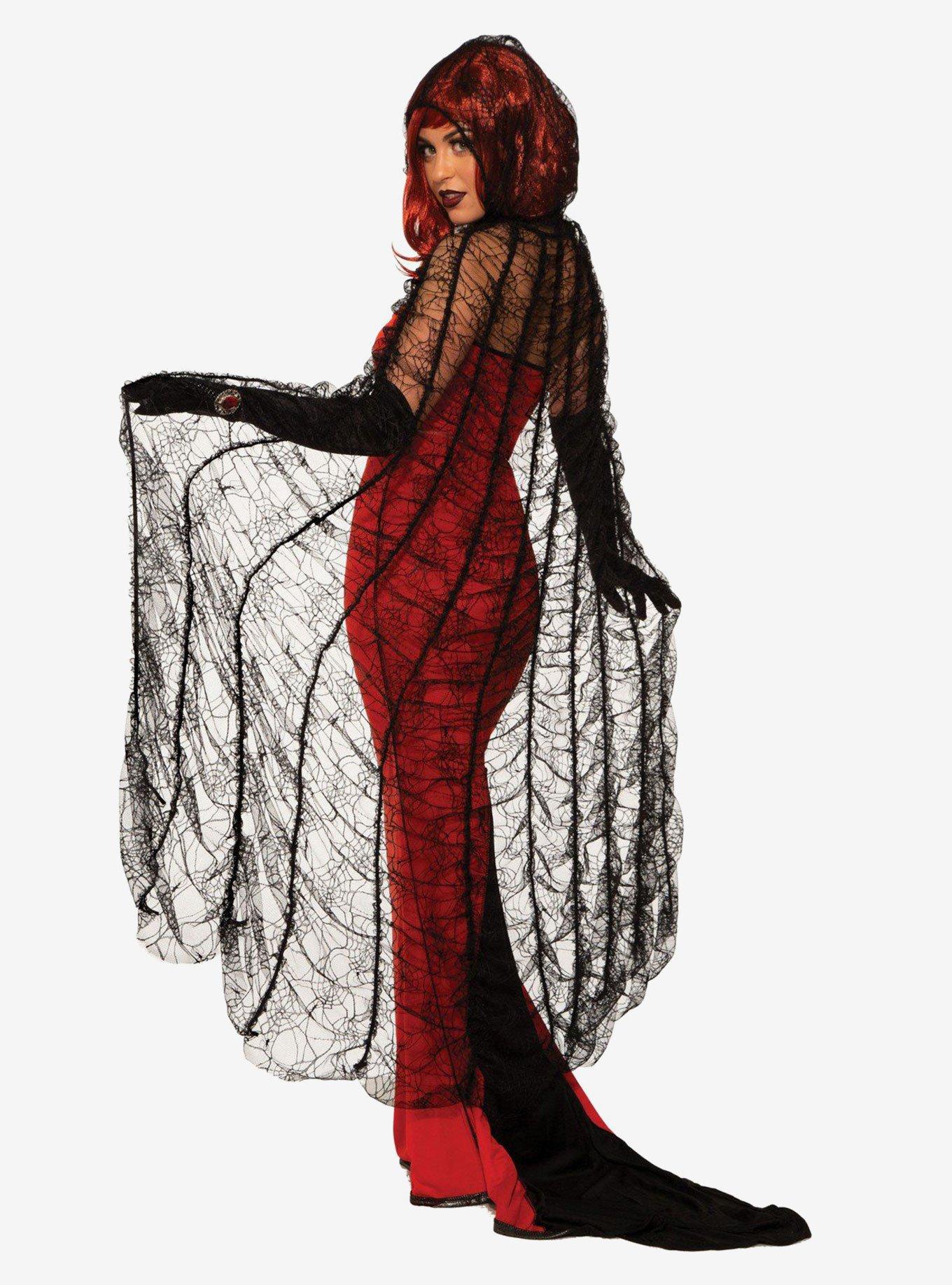 Spider Hooded Sheer Cape, , hi-res