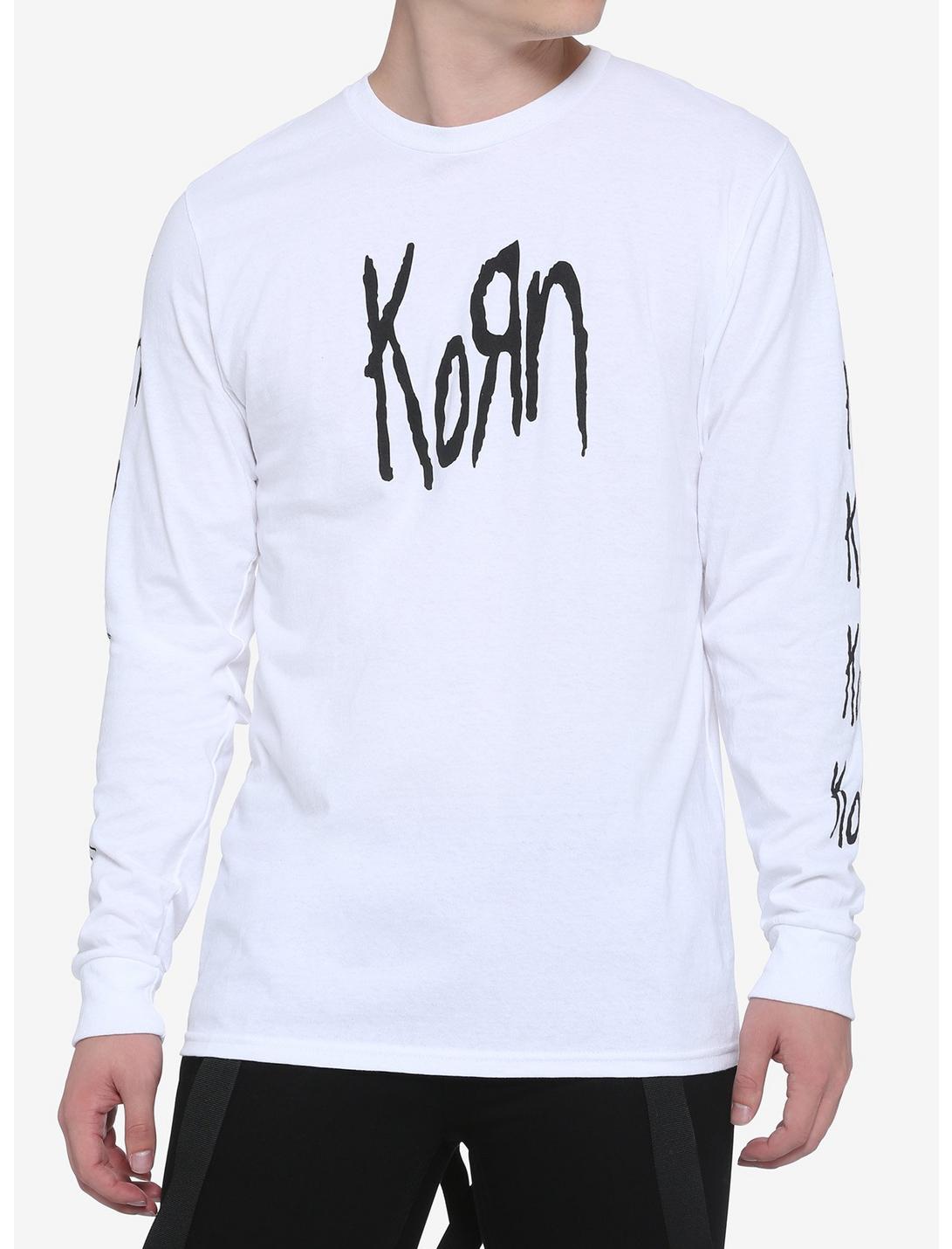 Korn Logo Long-Sleeve T-Shirt, WHITE, hi-res