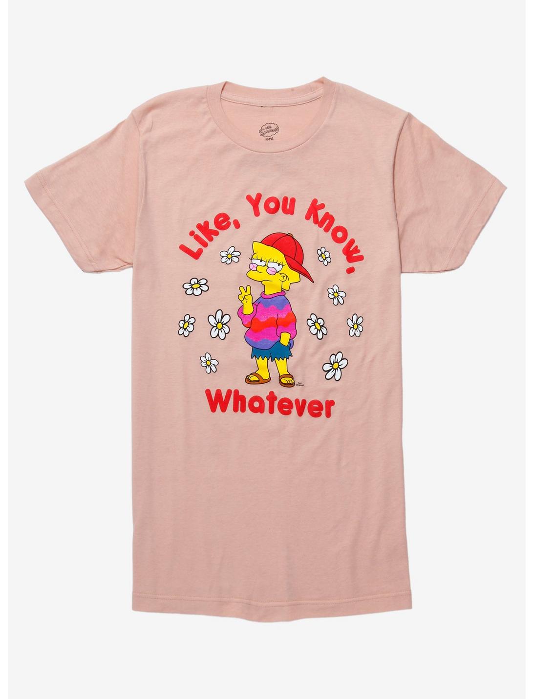 The Simpsons Lisa Whatever Women's T-Shirt - BoxLunch Exclusive, NAVY, hi-res