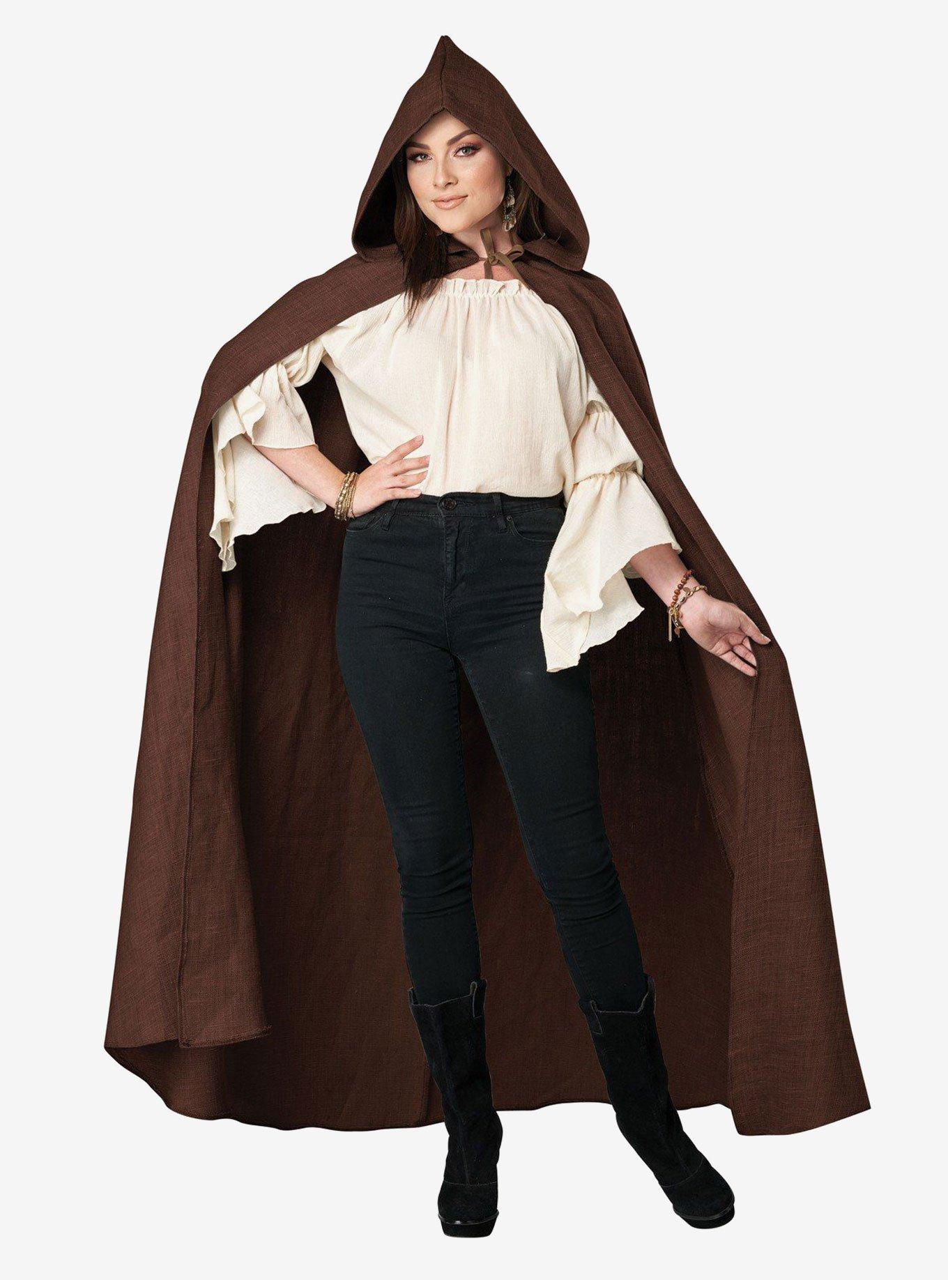 Brown Hooded Cloak, , hi-res