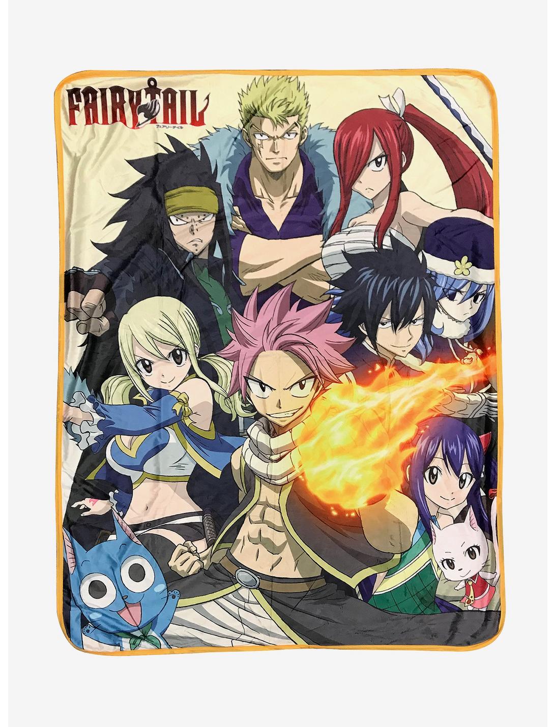 Fairy Tail Happy Face Anime Officially Licensed Throw Blanket 