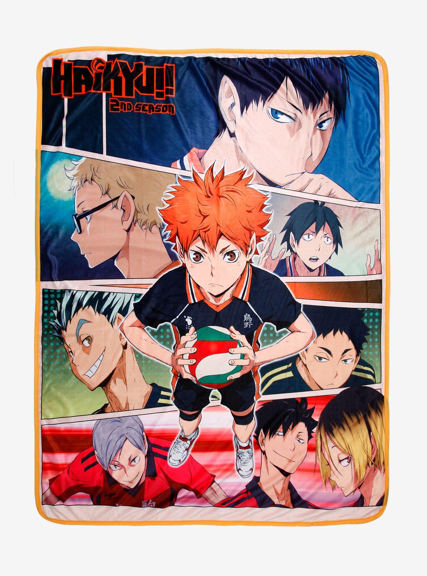 Haikyu 2nd Season Character Panel Throw Blanket