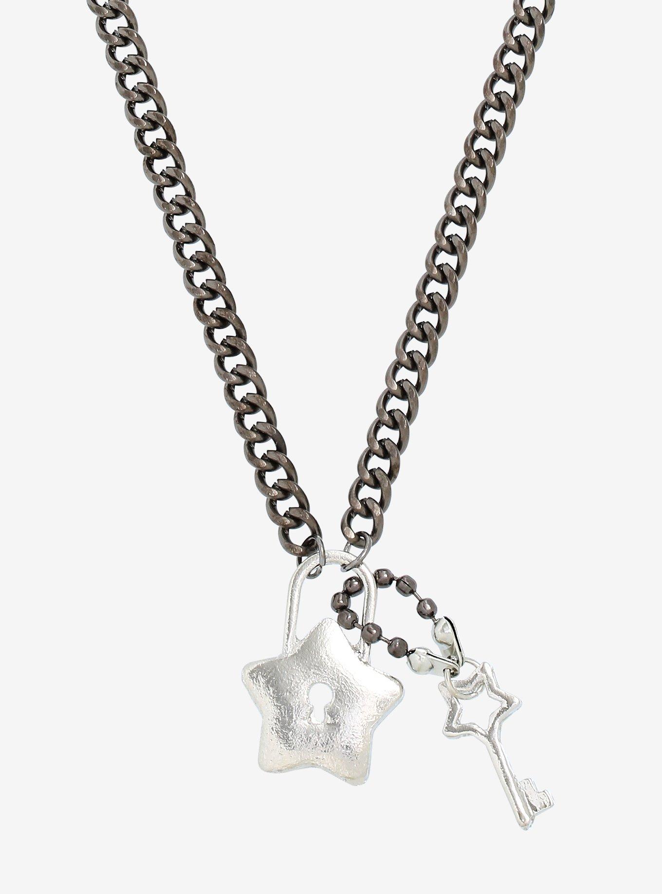Star Padlock Chain Necklace