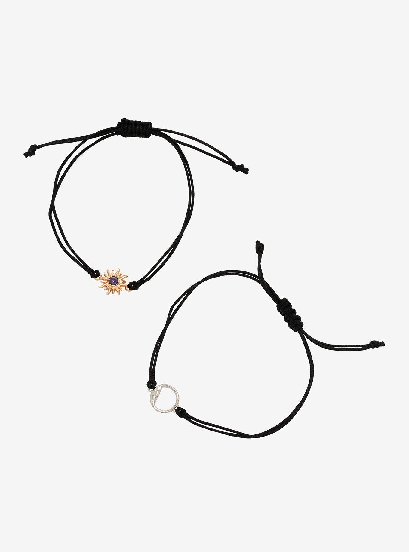 Moon & Star Best Friend Cord Bracelet Set