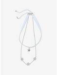 Star & Flowers Choker & Chain Necklace Set, , hi-res