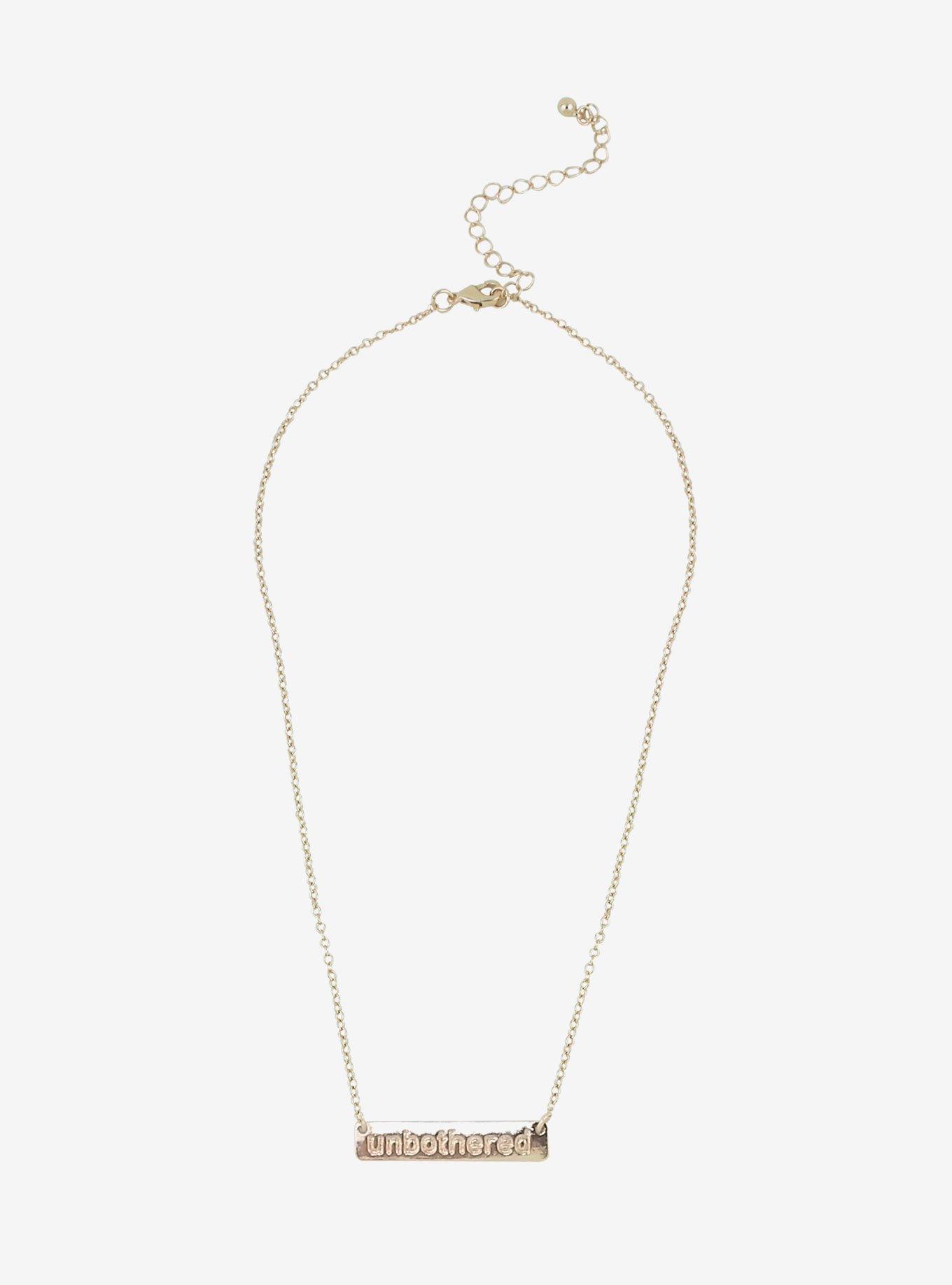 Unbothered Nameplate Necklace, , hi-res