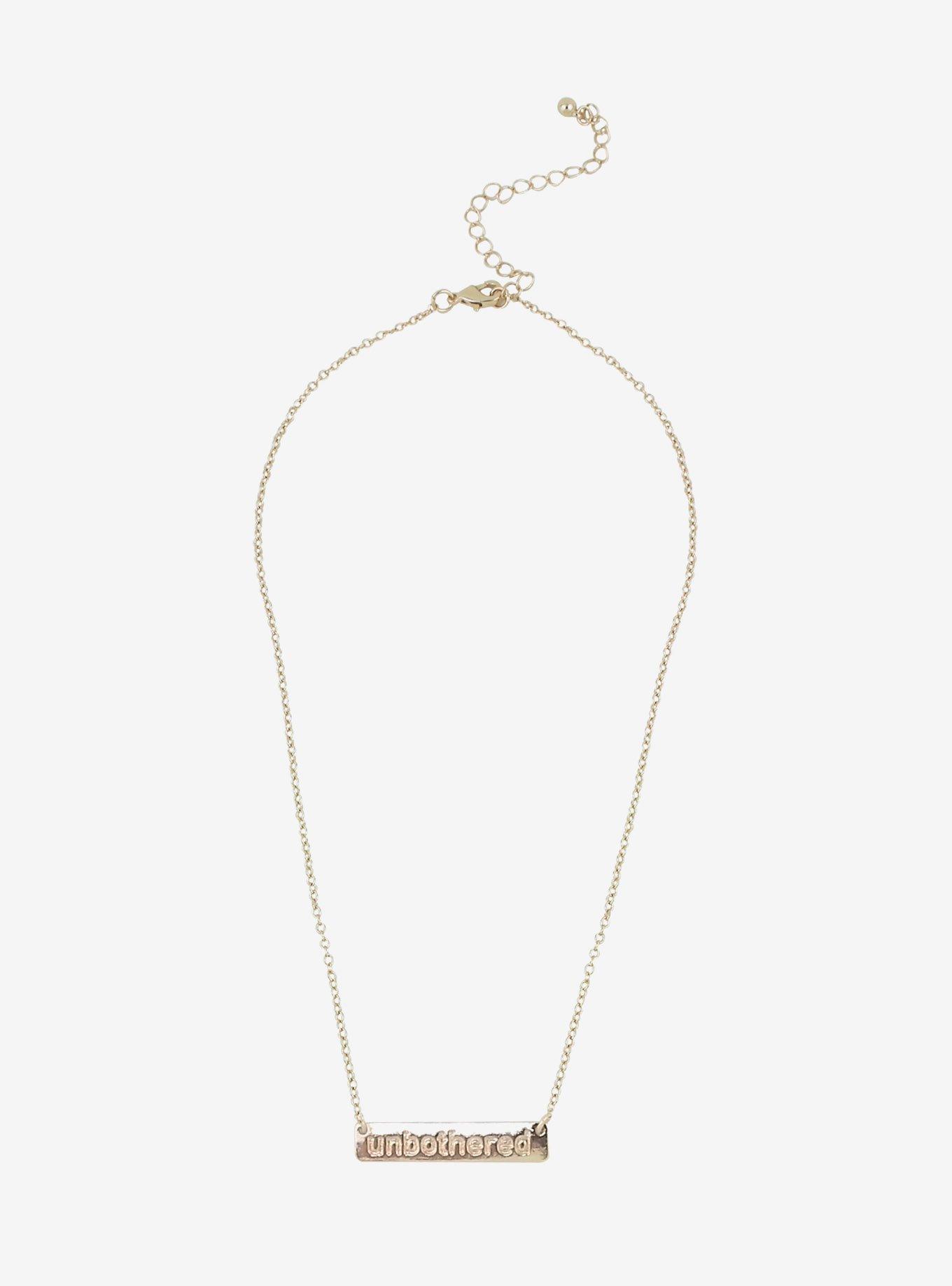 Unbothered Nameplate Necklace, , hi-res