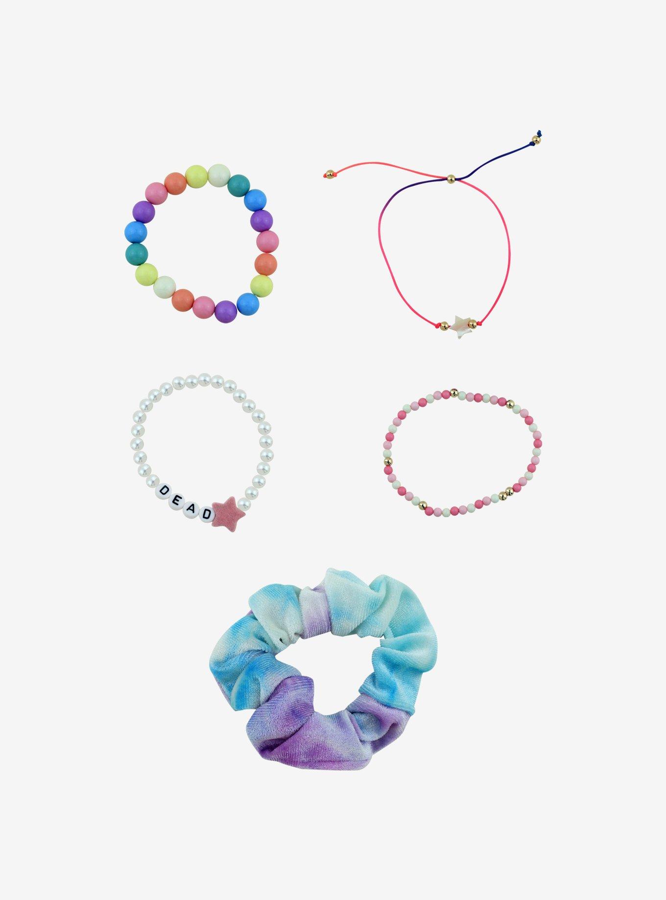 Pastel Star Bracelet & Scrunchie Set