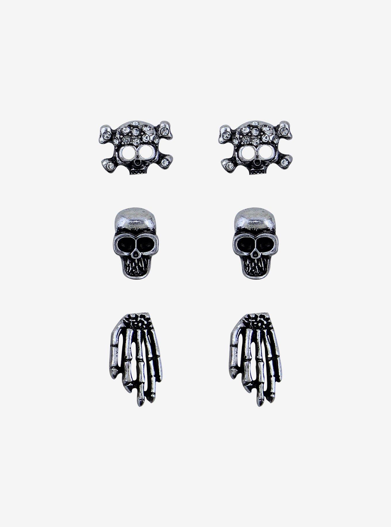 Skull & Bones Earrings Set, , hi-res