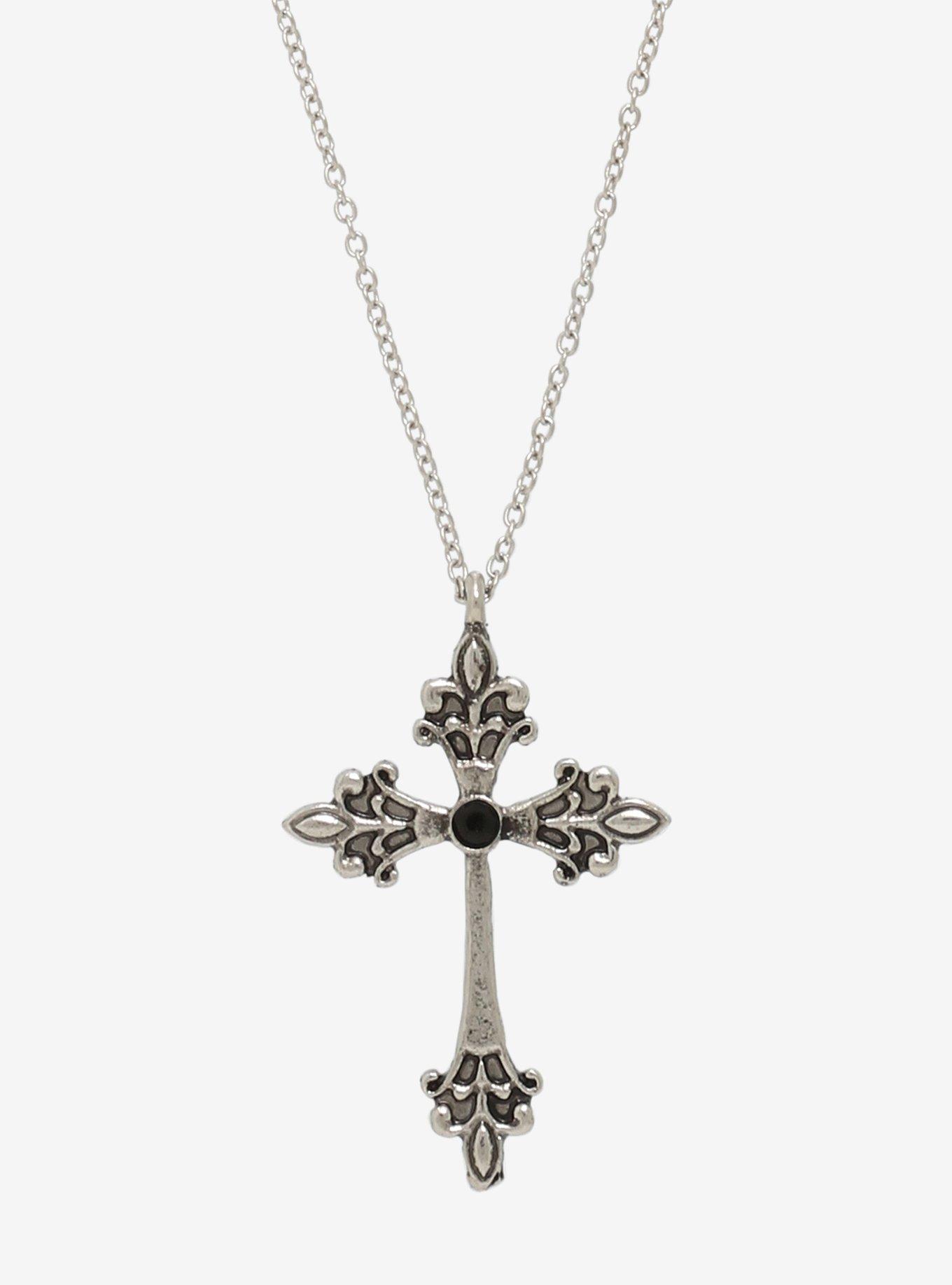Gothic Cross Necklace, , hi-res