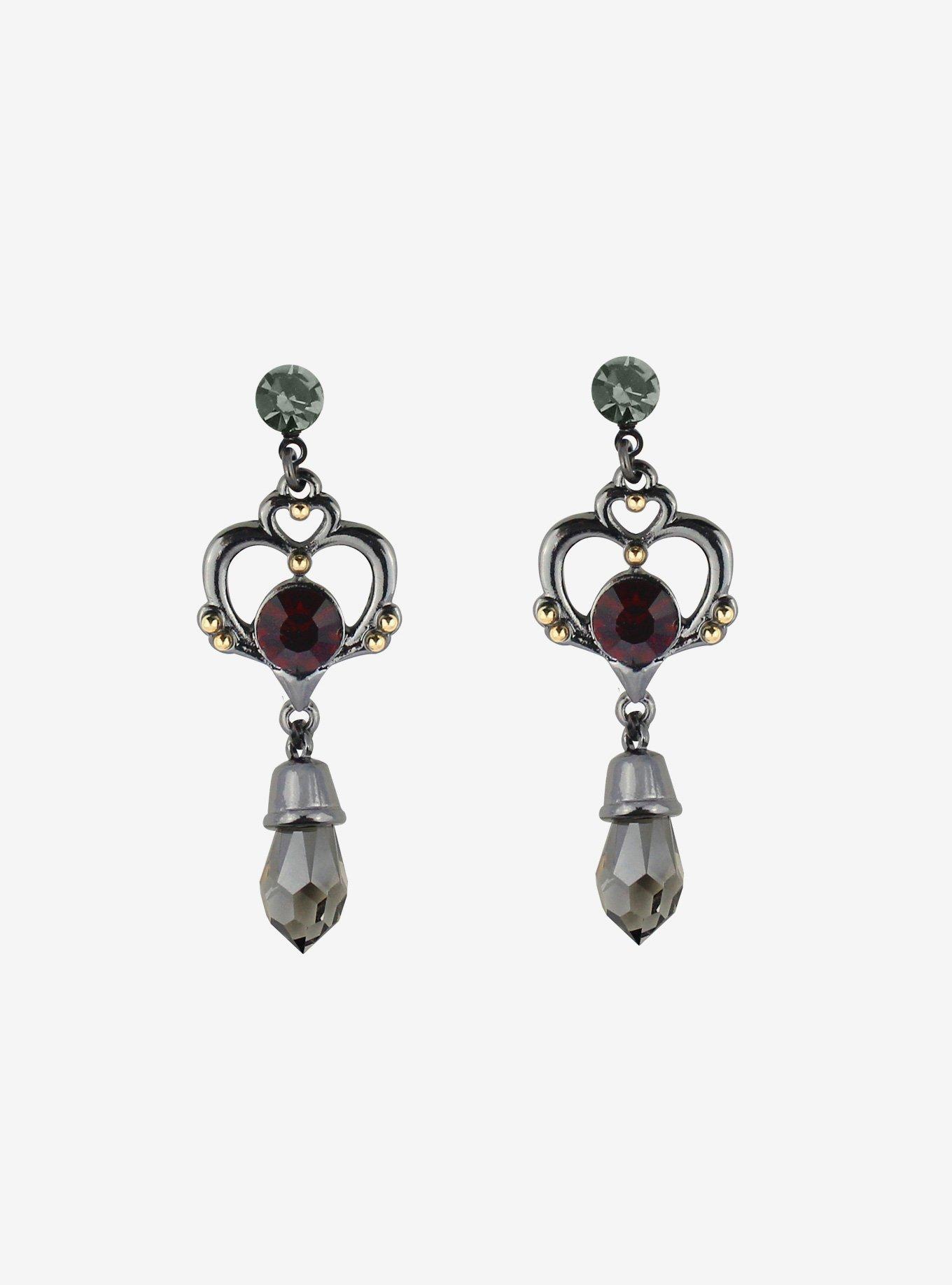 Sailor Moon Black Lady Crystal Drop Earrings, , hi-res