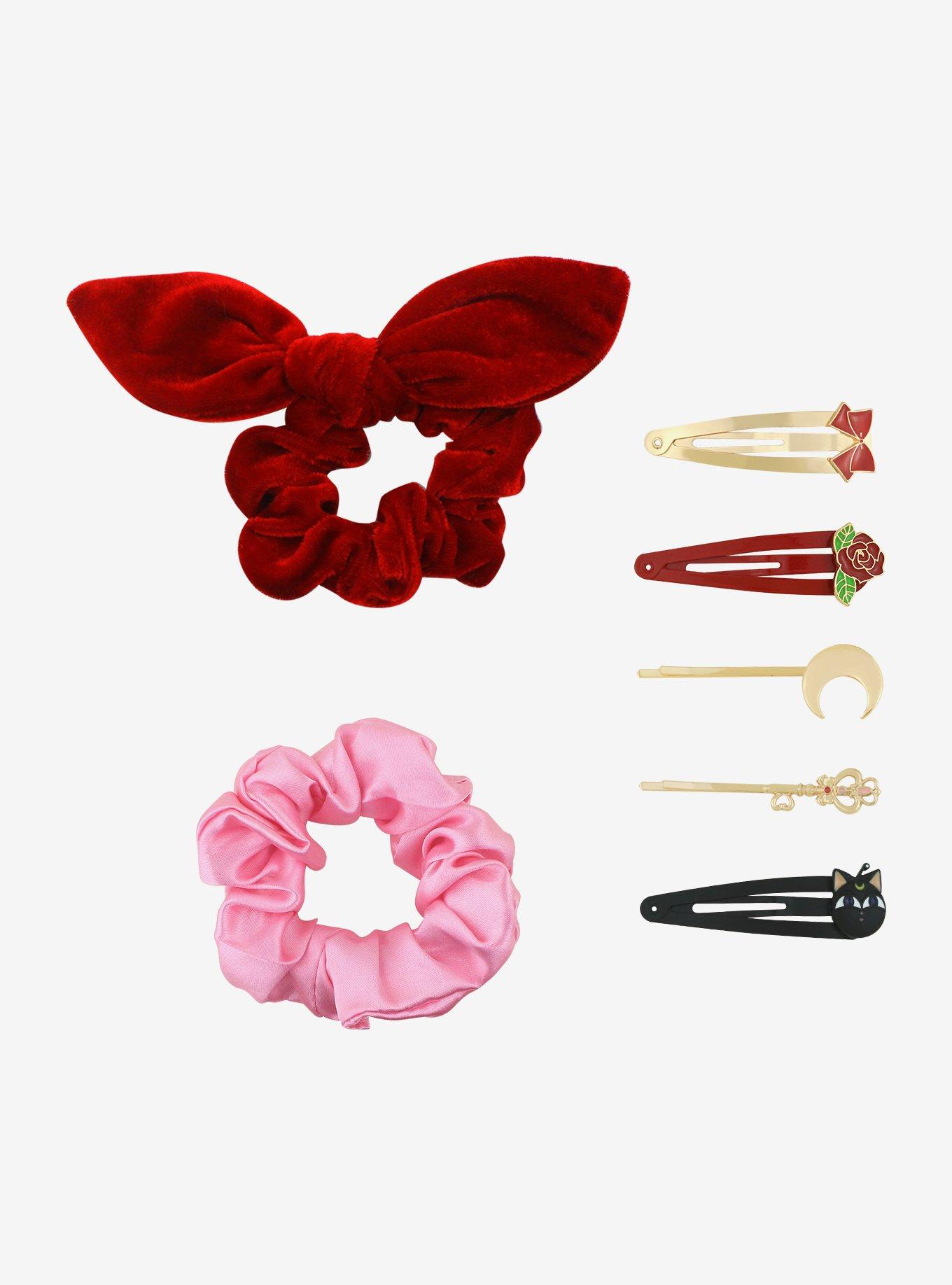 Sailor Moon Red & Pink Hair Accessory Set, , hi-res
