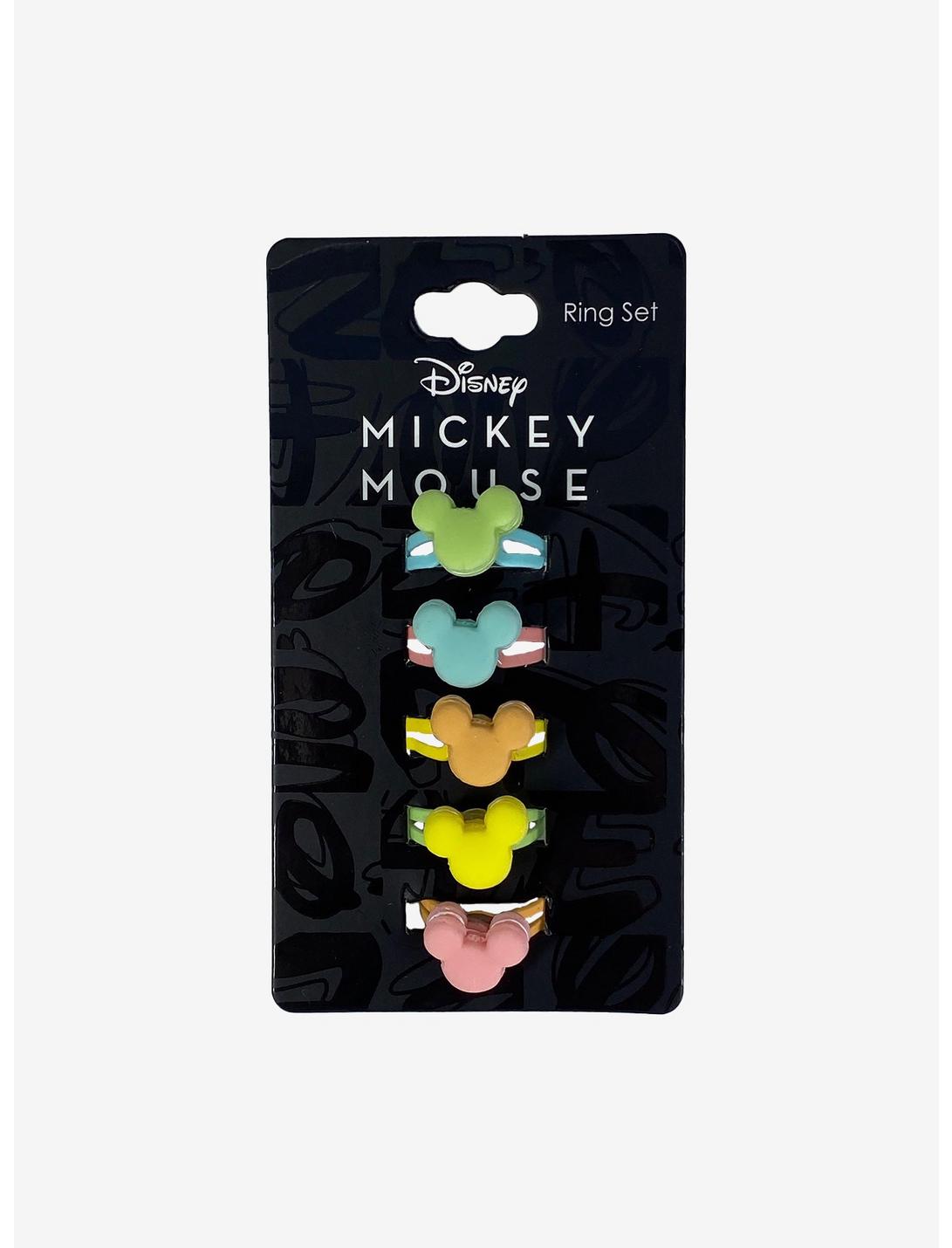 Disney Mickey Mouse Pastel Macaron Ring Set, , hi-res