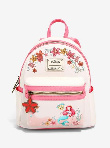 Disney Loungefly Lilac Mermaid Floral Mini Backpack - Pink, Red, Green ?‍♀️ Say hello to the Loungefly x Disney The Little  main image 4