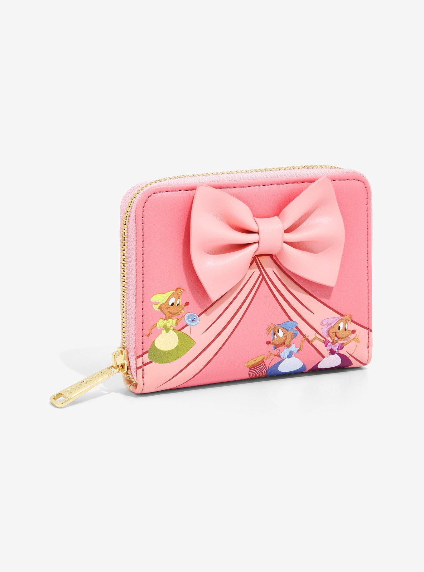 Loungefly Disney Cinderella Pink Dress Dancing Small Zip Wallet | BoxLunch