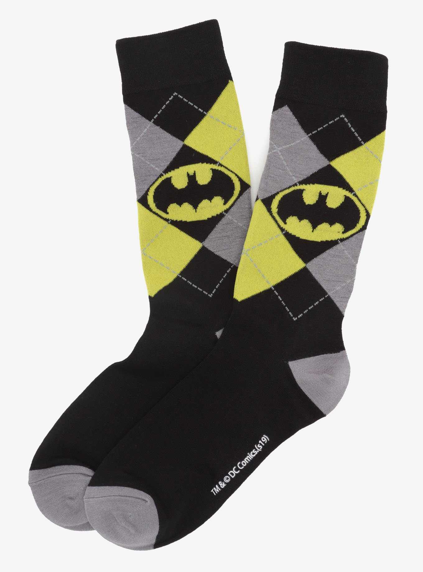 DC Comics Batman Argyle Classic Socks, , hi-res