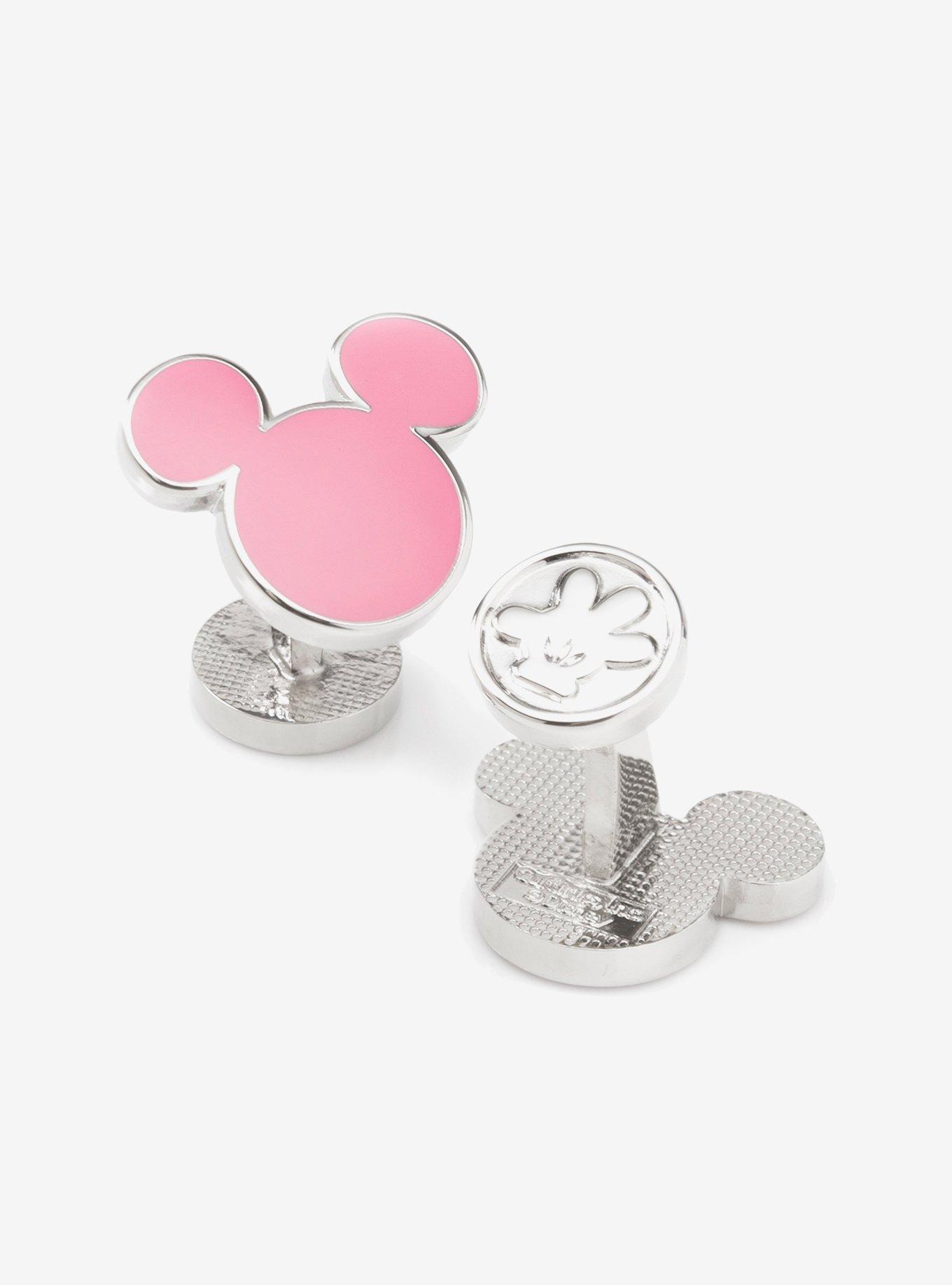 Disney Mickey Mouse Silhouette Pink Cufflinks, , hi-res