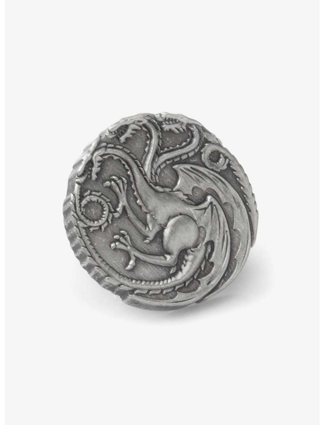 Game of Thrones Targaryen Dragon Antiqued Lapel Pin, , hi-res