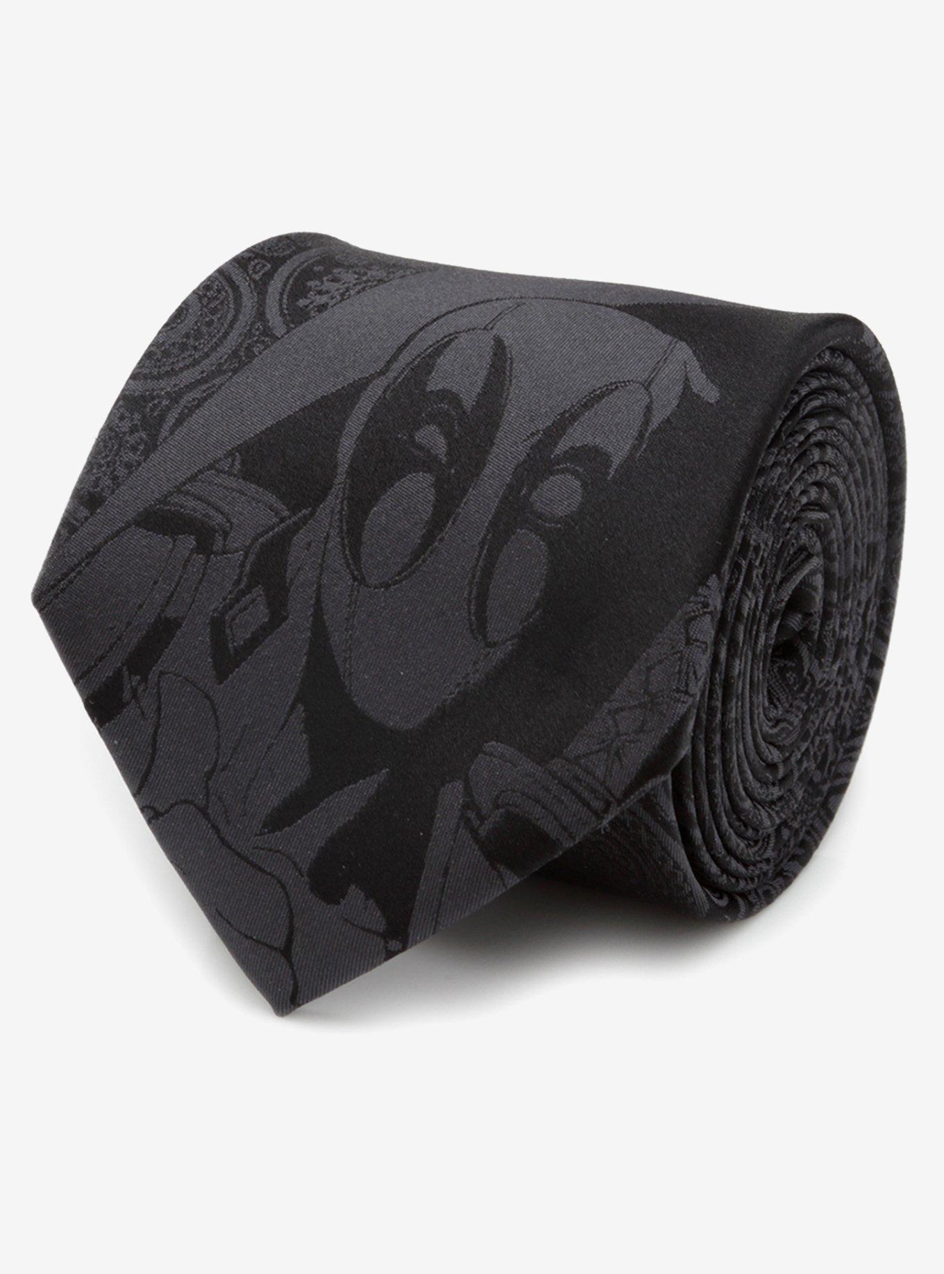 Marvel Deadpool Hidden Paisley Black Silk Tie, , hi-res