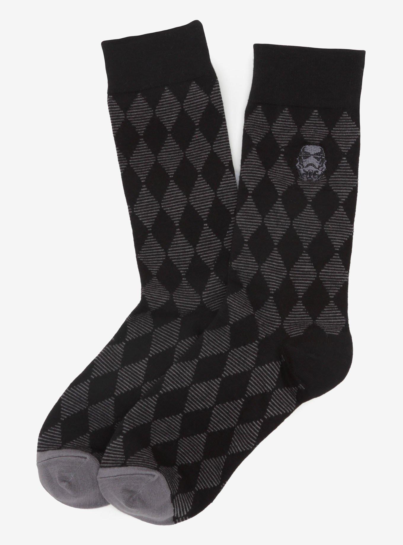 Star Wars Stormtrooper Argyle Black Socks, , hi-res