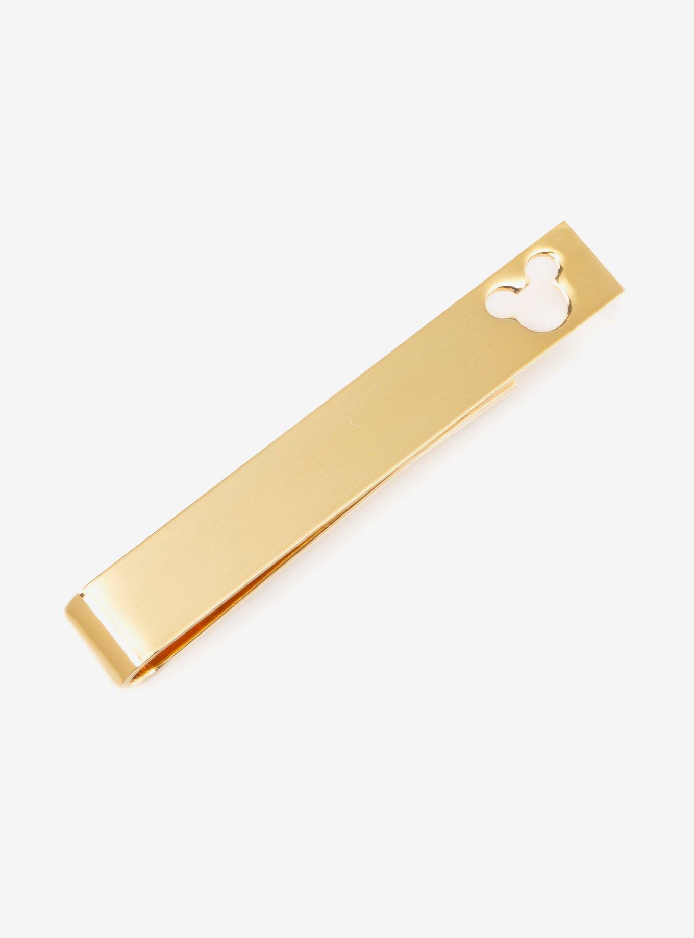 Disney Mickey Mouse Cut Out Gold Tie Bar, , hi-res