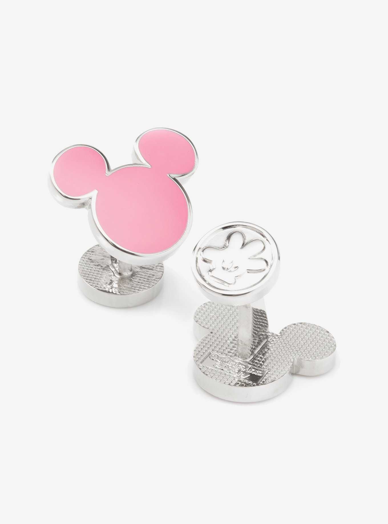 Disney Mickey Mouse Silhouette Pink Cufflinks, , hi-res
