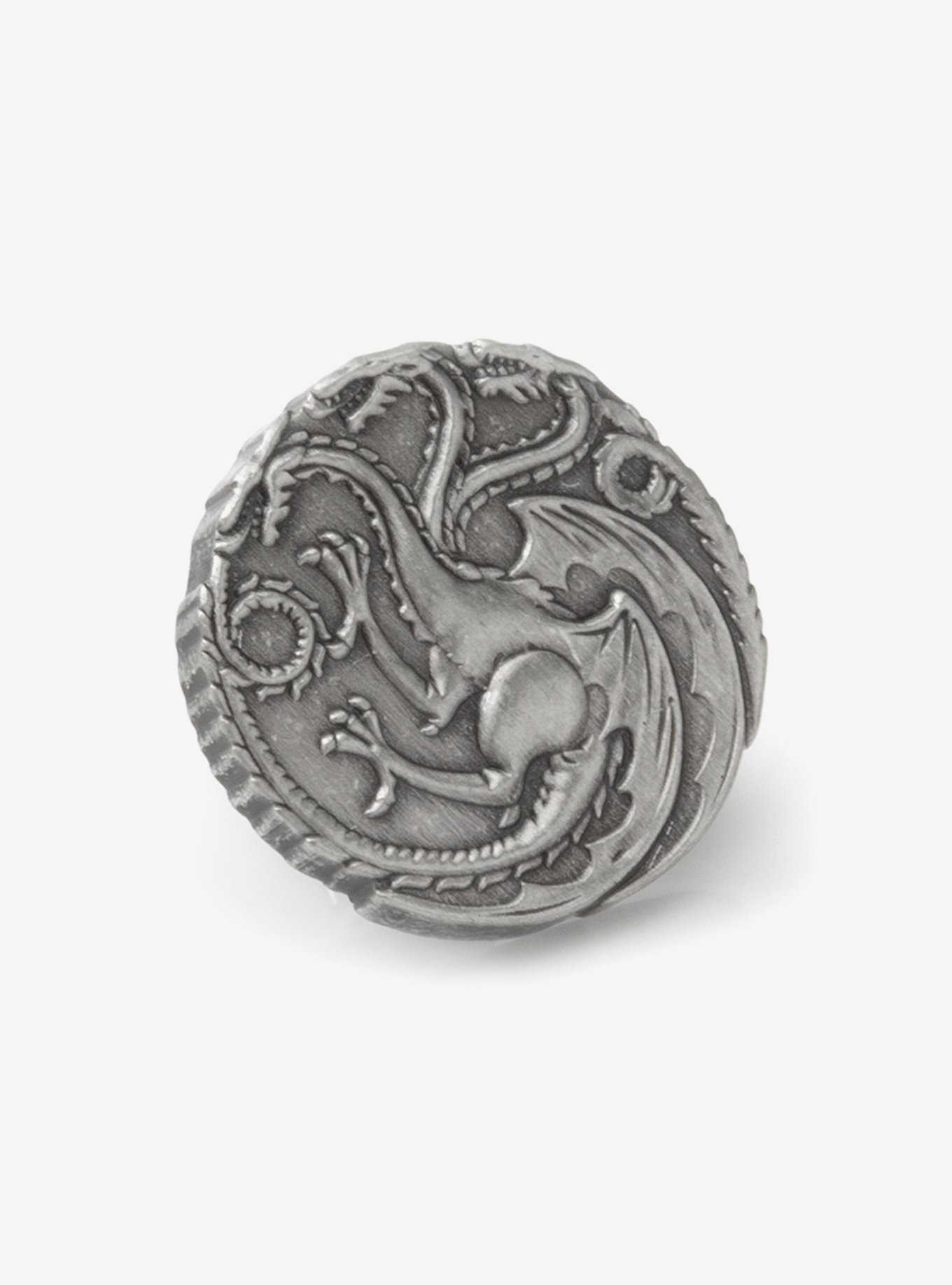 Game of Thrones Targaryen Dragon Antiqued Lapel Pin, , hi-res