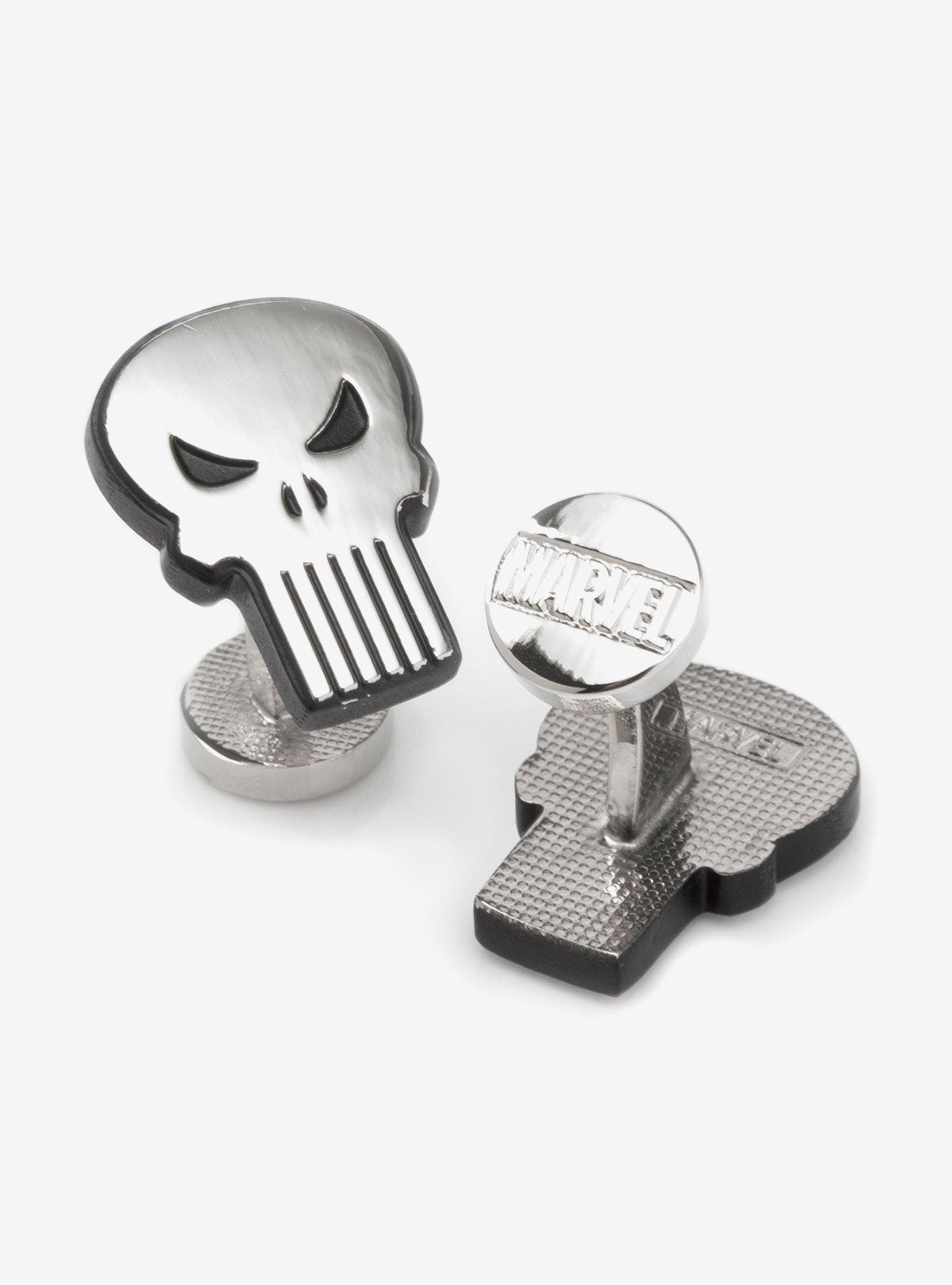 Marvel The Punisher Silver Cufflinks, , hi-res