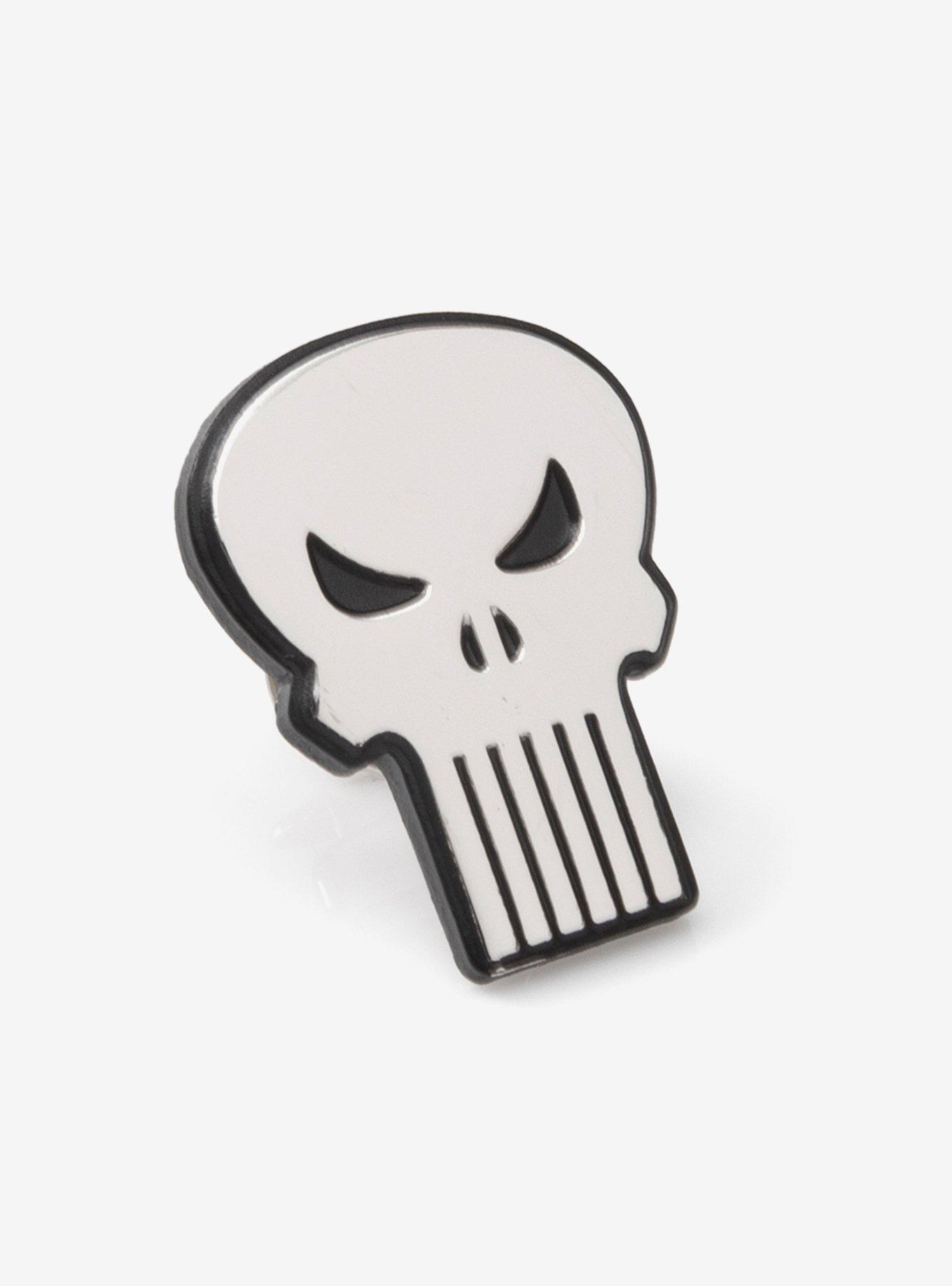 Marvel The Punisher Silver Lapel Pin, , hi-res