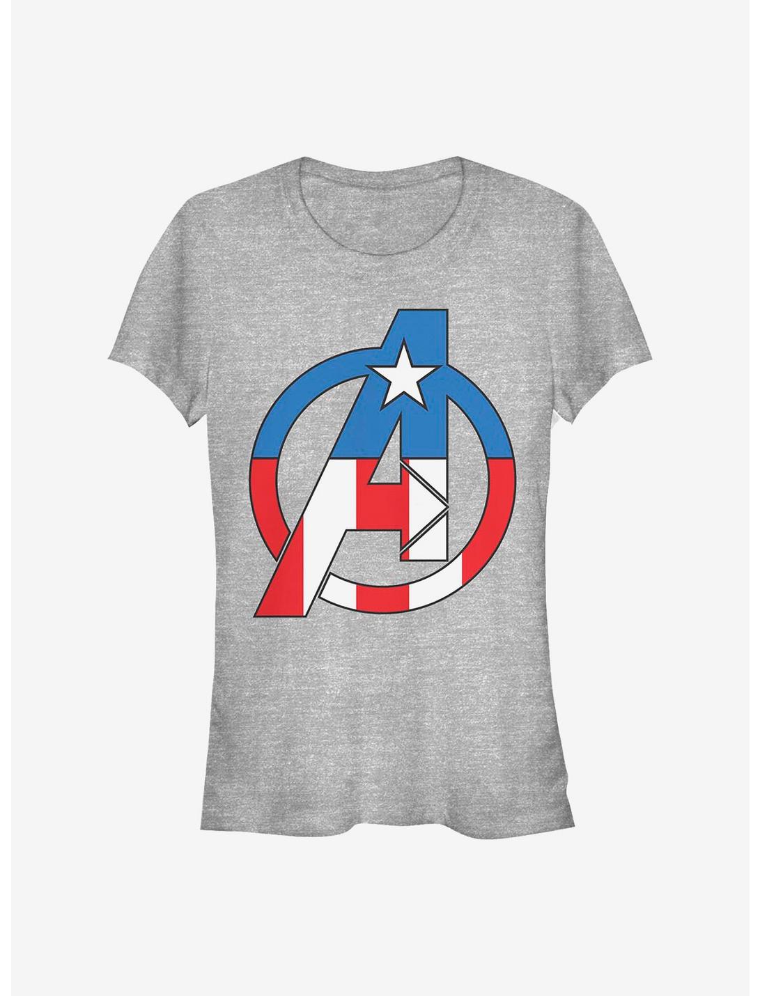 Marvel Captain America Avenger Girls T-Shirt, ATH HTR, hi-res