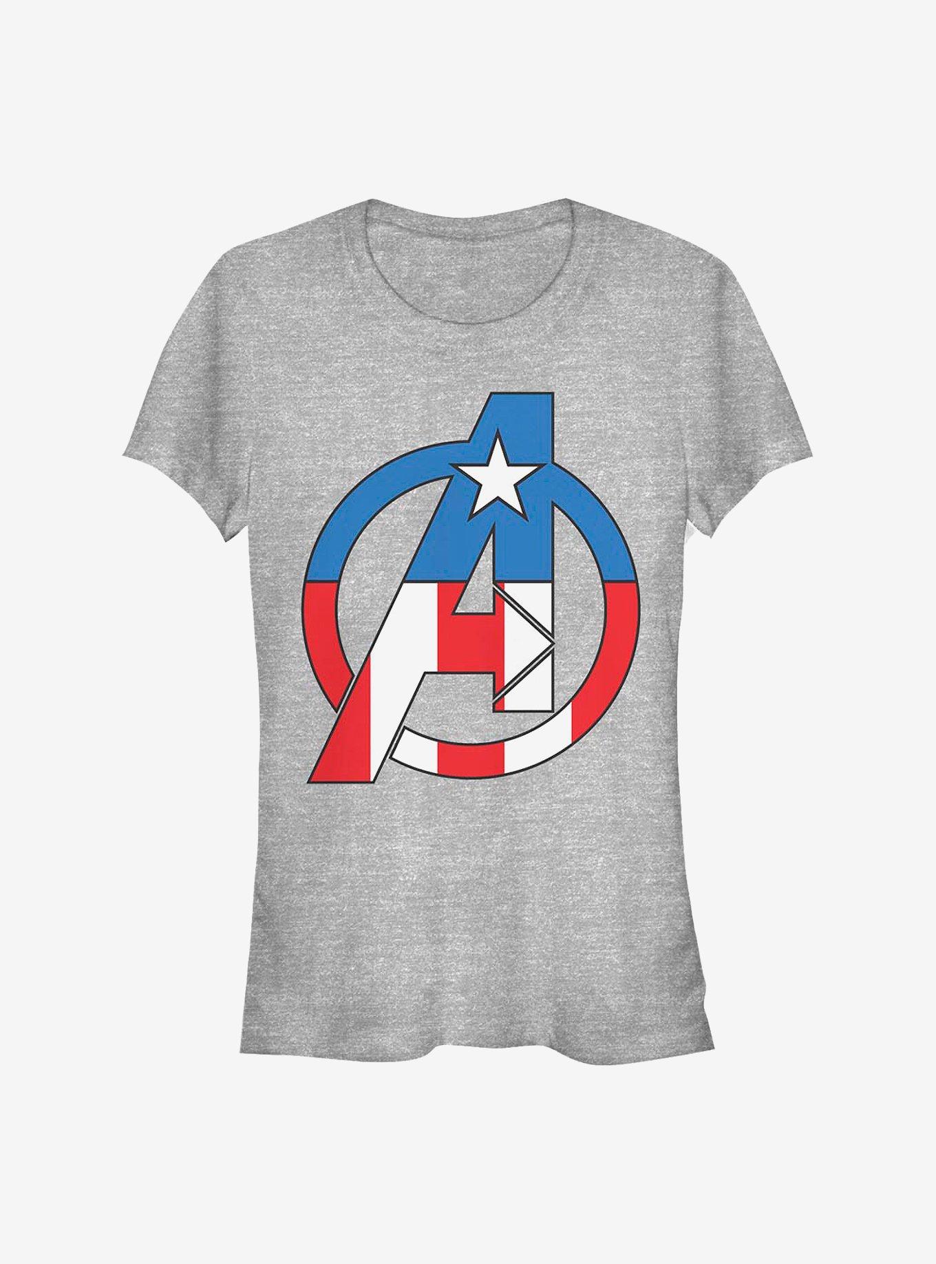 Marvel Captain America Avenger Girls T-Shirt, ATH HTR, hi-res