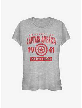 Marvel Captain America Captains Property Girls T-Shirt, ATH HTR, hi-res