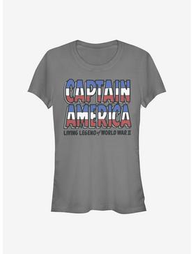 Marvel Captain America Living Legend Girls T-Shirt, CHARCOAL, hi-res