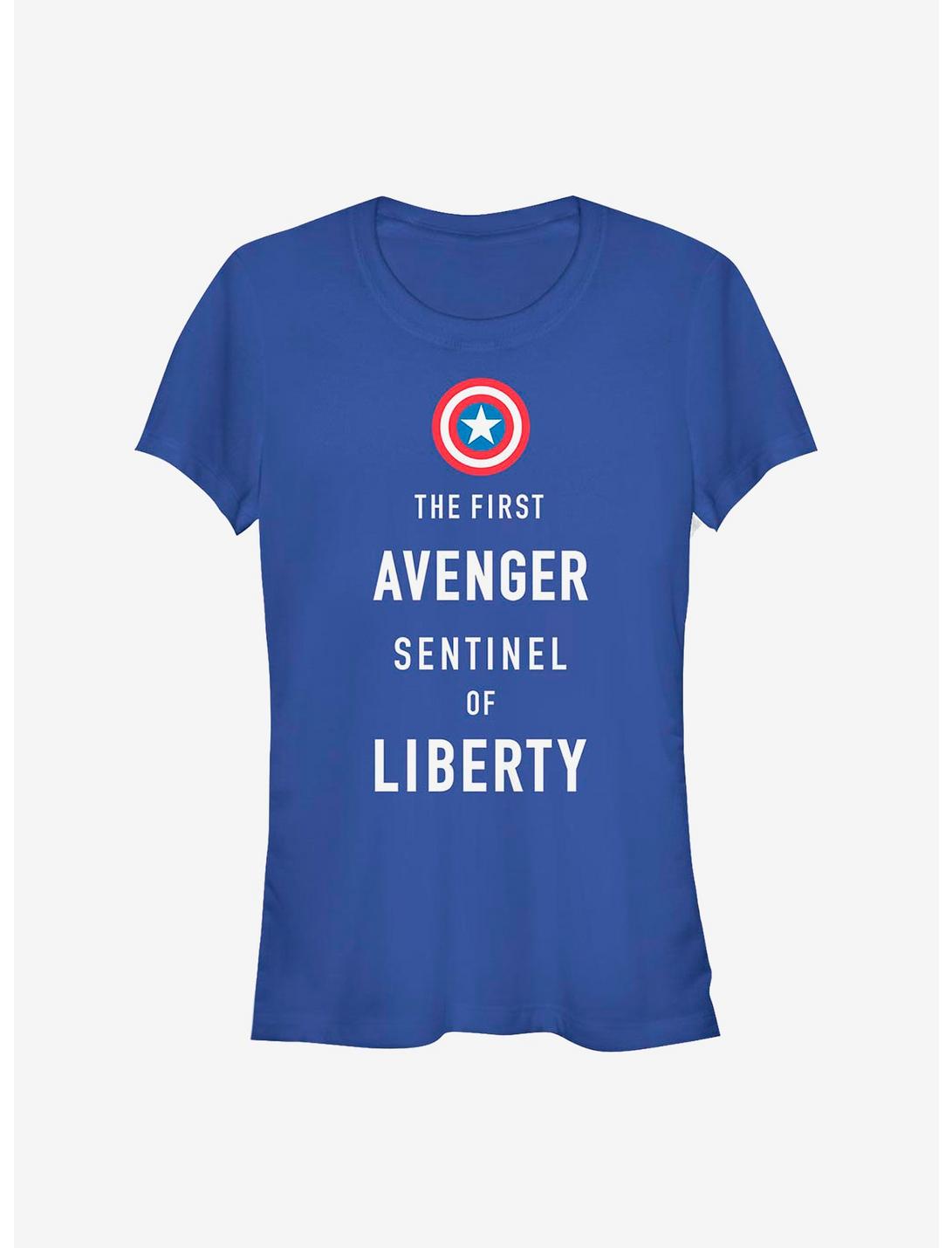 Marvel Captain America Sentinel Liberty Girls T-Shirt, ROYAL, hi-res