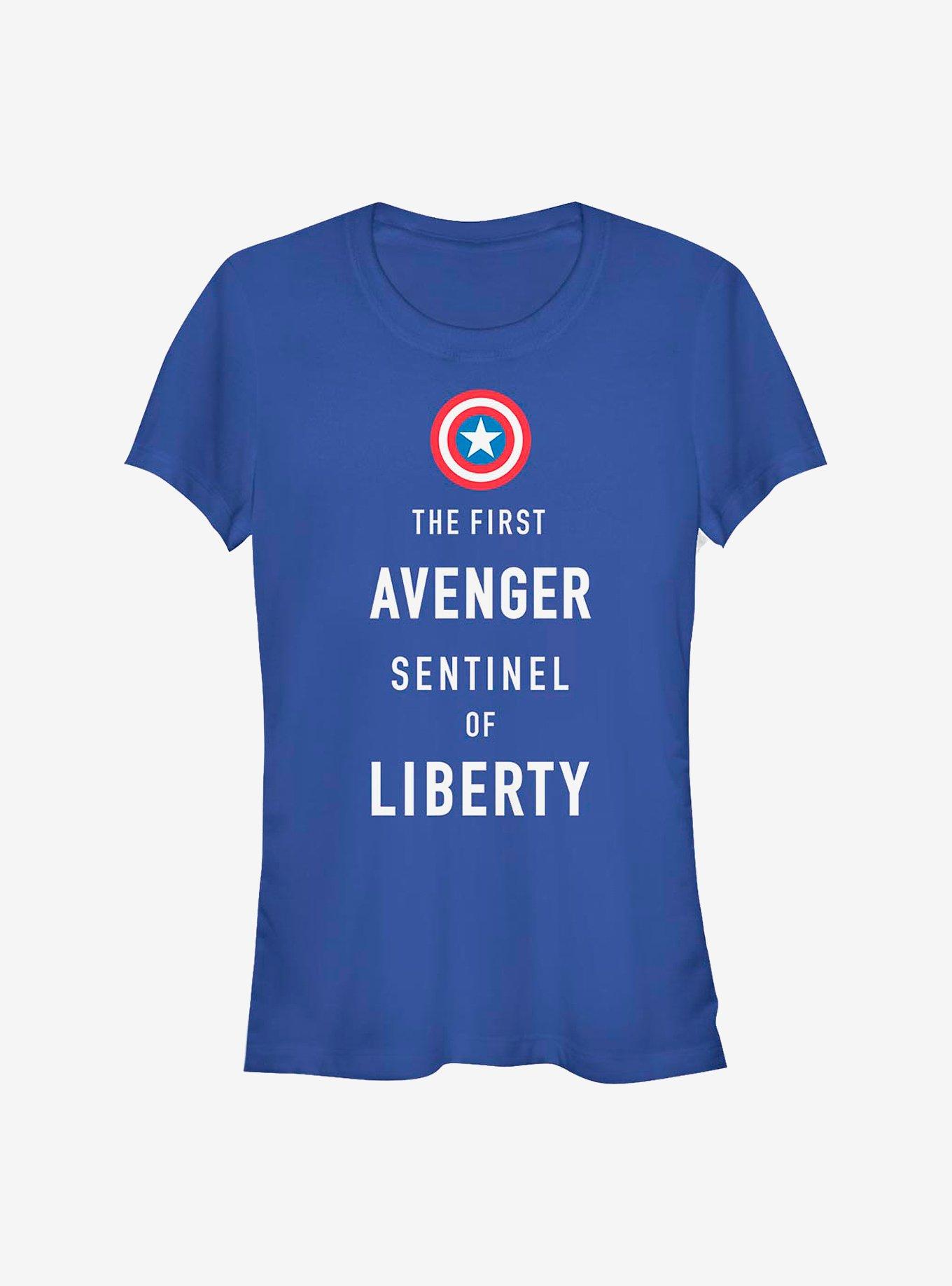Marvel Captain America Sentinel Liberty Girls T-Shirt, ROYAL, hi-res