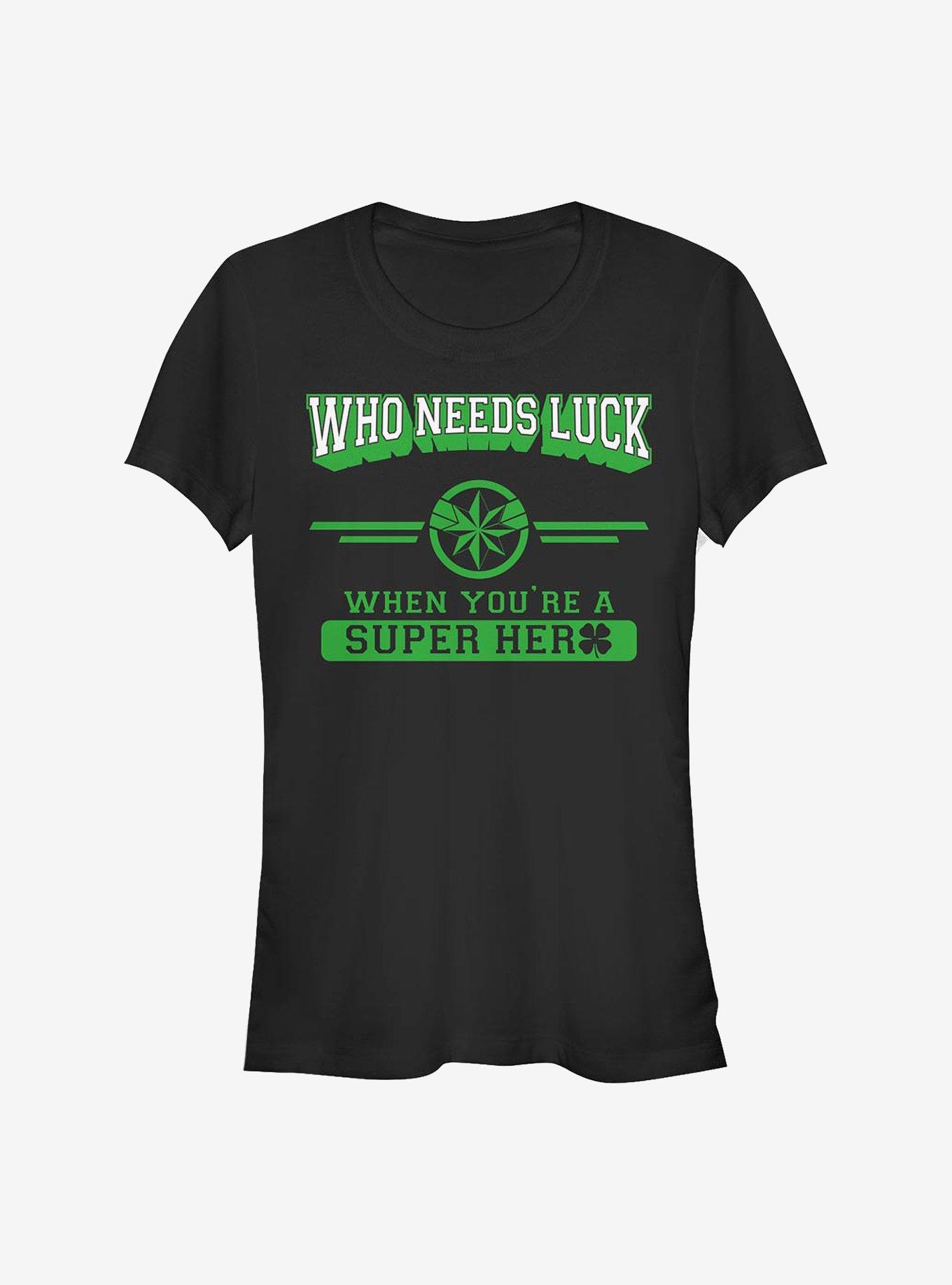Marvel Captain Marvel Clover Collegiate Girls T-Shirt