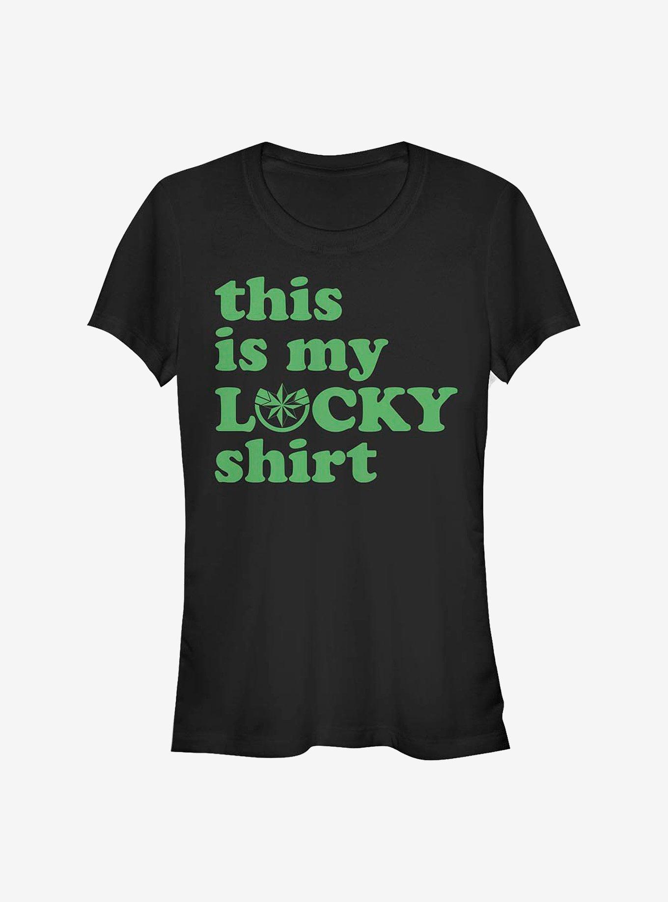 Marvel Captain Marvel Captain Lucky Girls T-Shirt, BLACK, hi-res