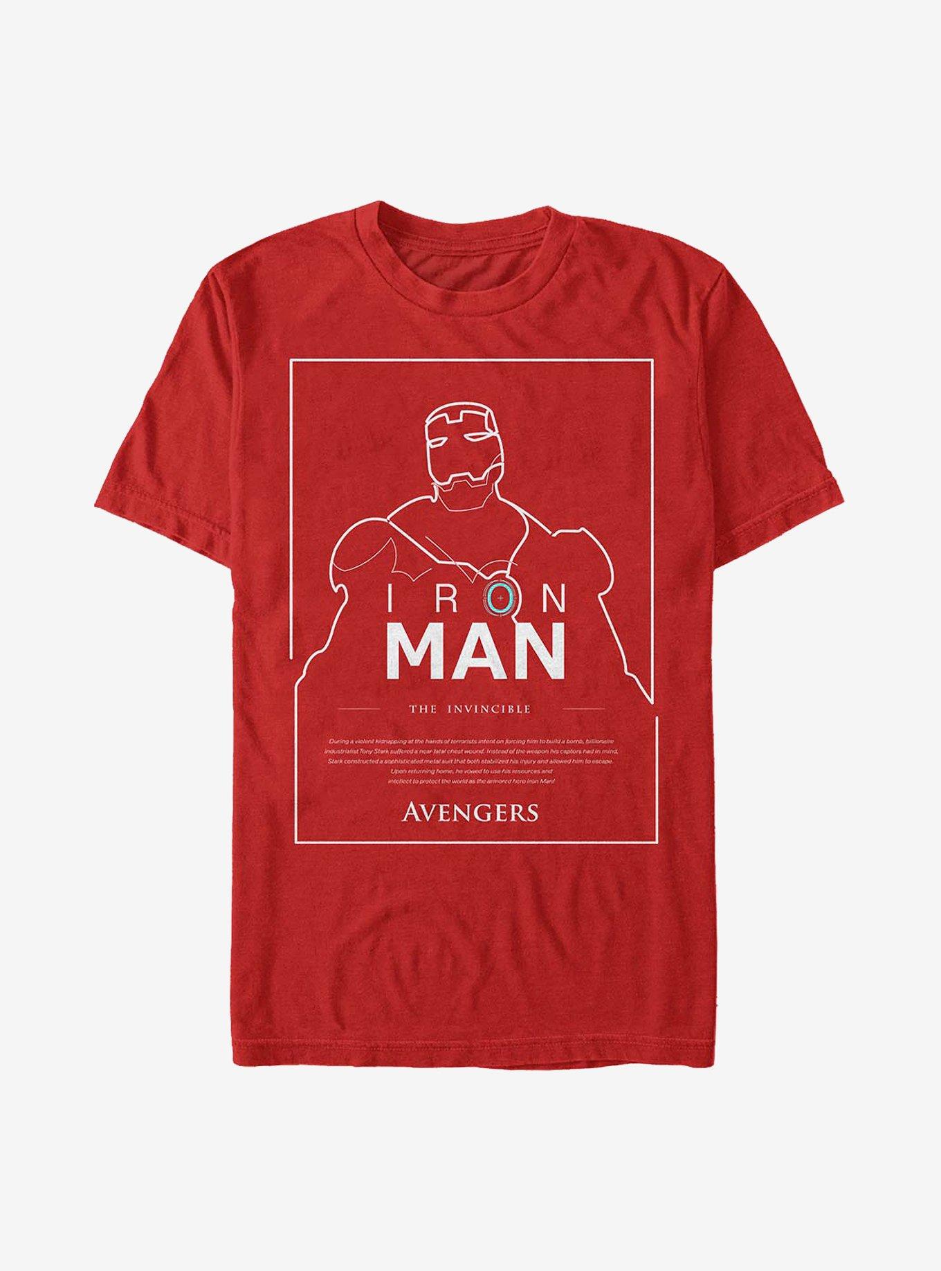 Marvel Iron Man The Invincible T-Shirt, RED, hi-res