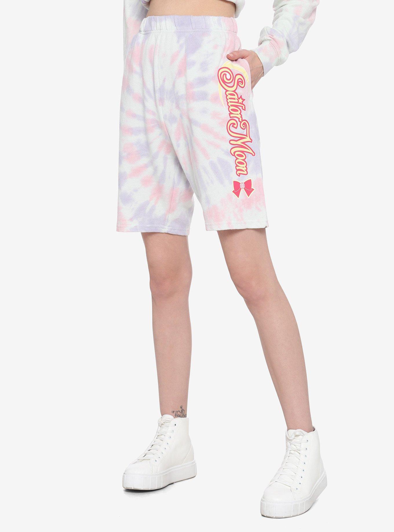 Sailor Moon Pastel Tie-Dye Girls Volley Shorts, TIE DYE, hi-res