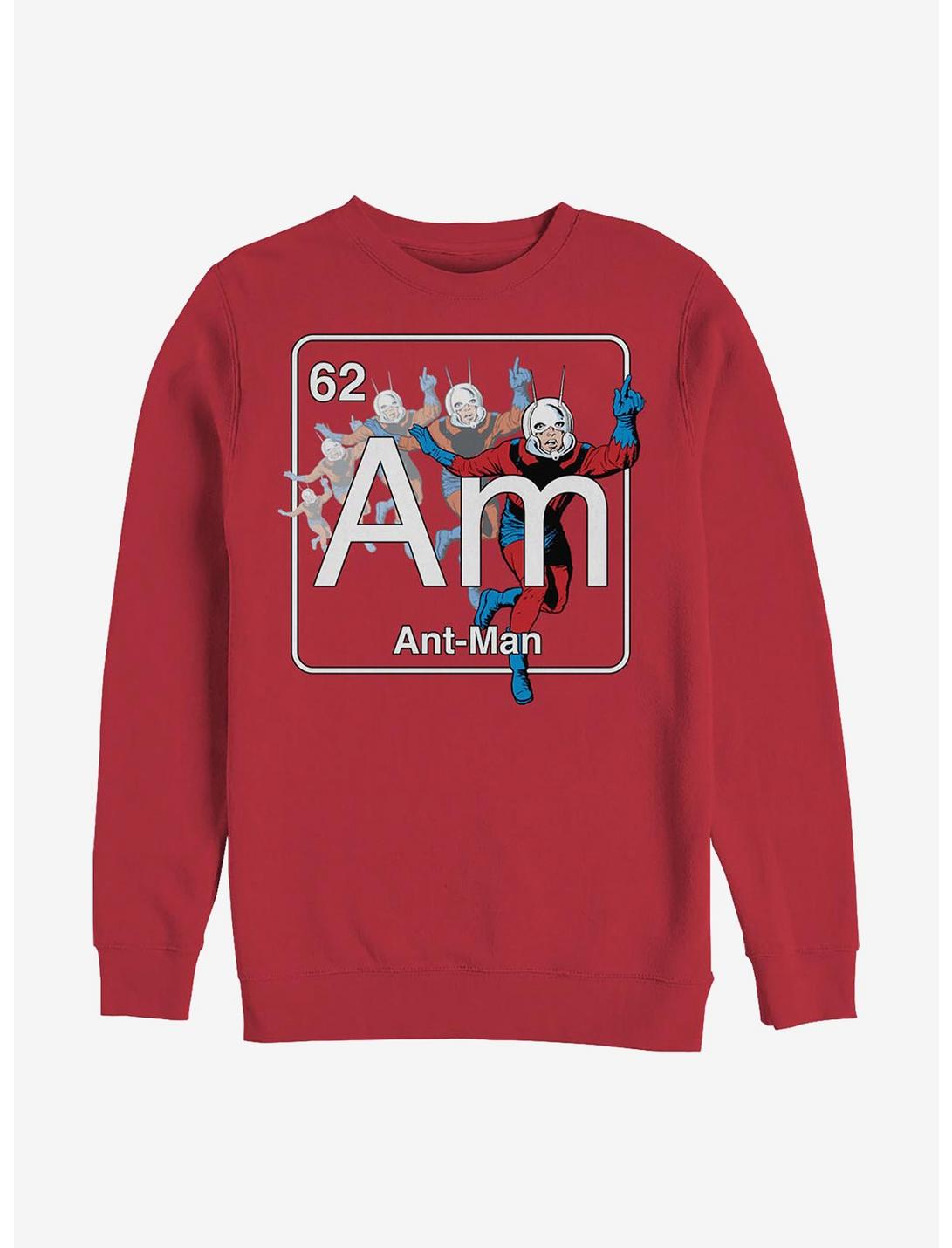 Marvel Ant-Man Periodic Ant-Man Crew Sweatshirt, RED, hi-res