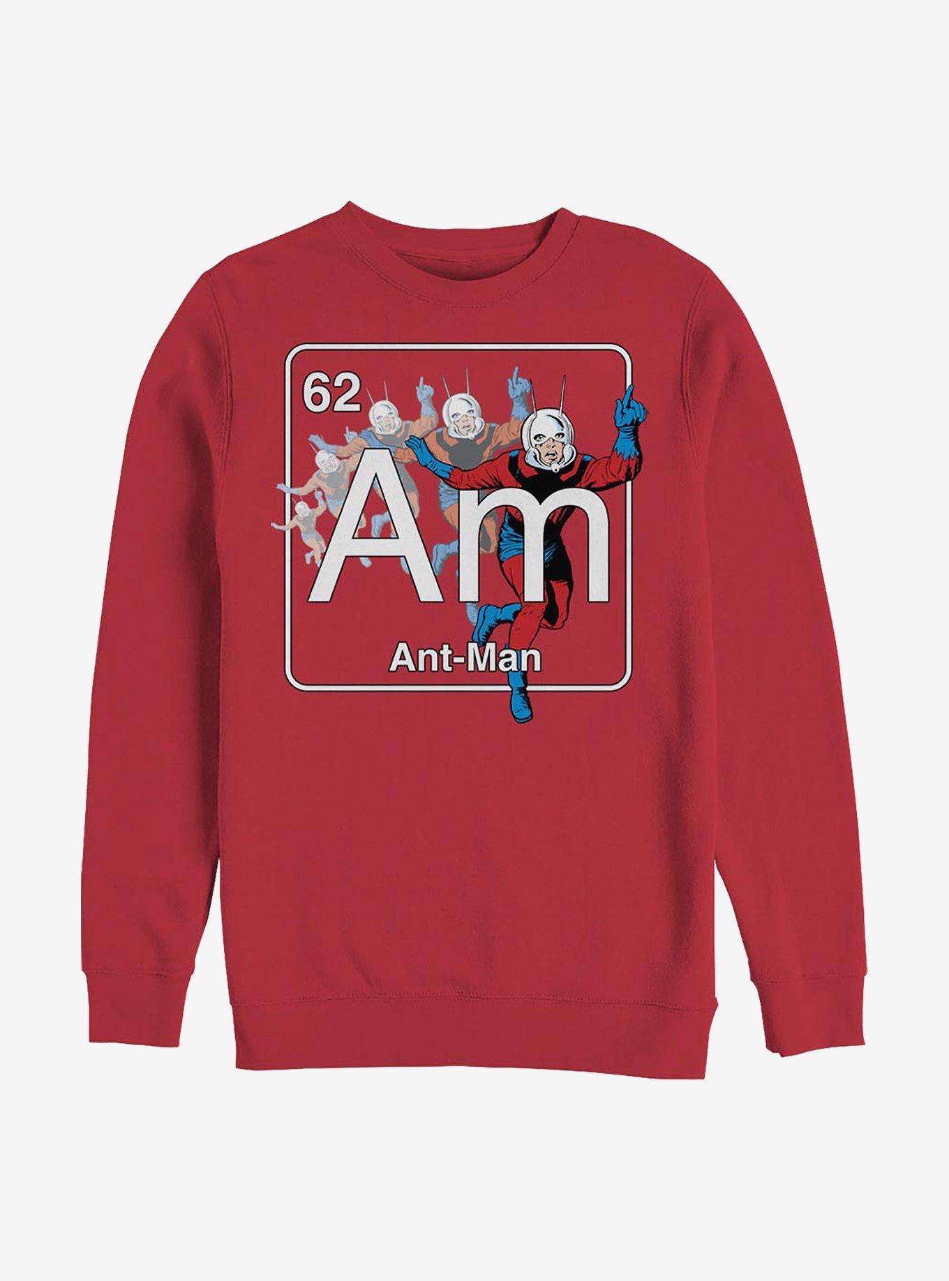 Marvel Ant-Man Periodic Ant-Man Crew Sweatshirt, RED, hi-res