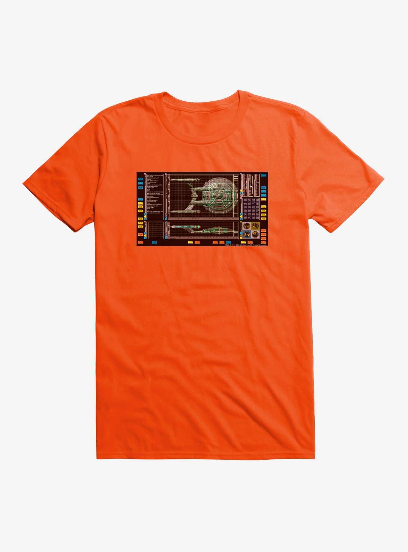 Star Trek Enterprise NX01 Blueprint T-Shirt, ORANGE, hi-res