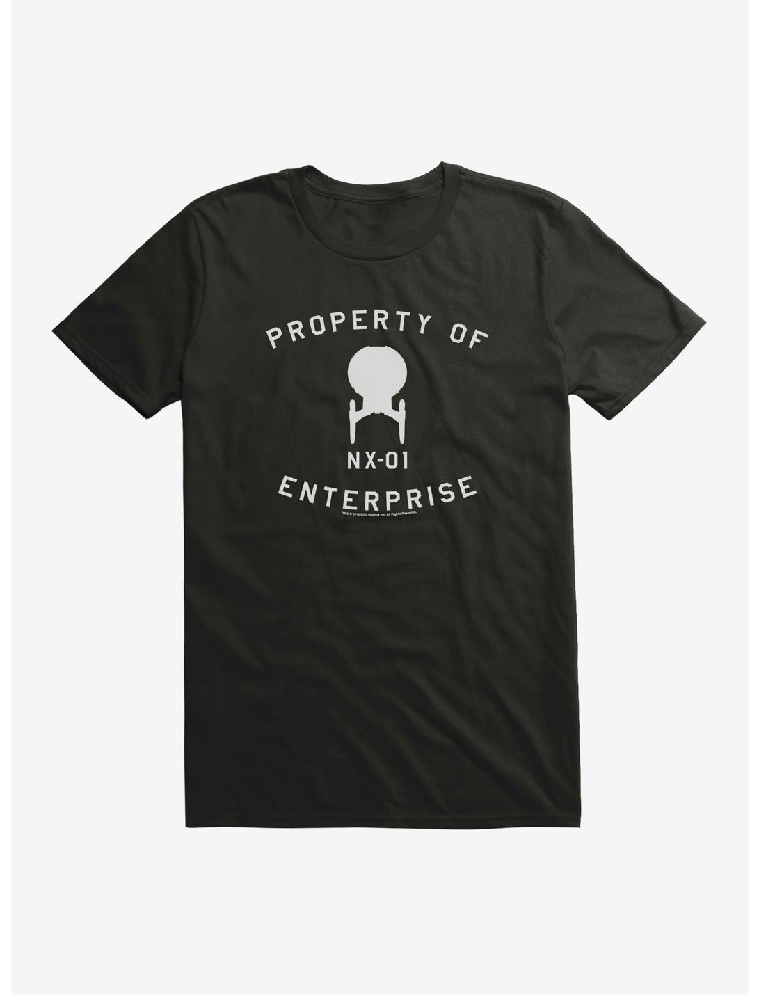 Star Trek Enterprise Property Of NX01 T-Shirt, BLACK, hi-res