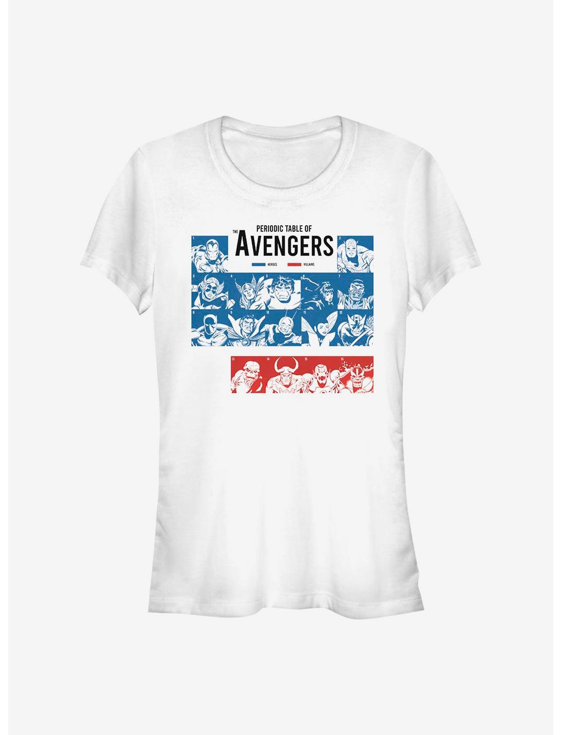 Marvel Avengers Periodic Girls T-Shirt, WHITE, hi-res