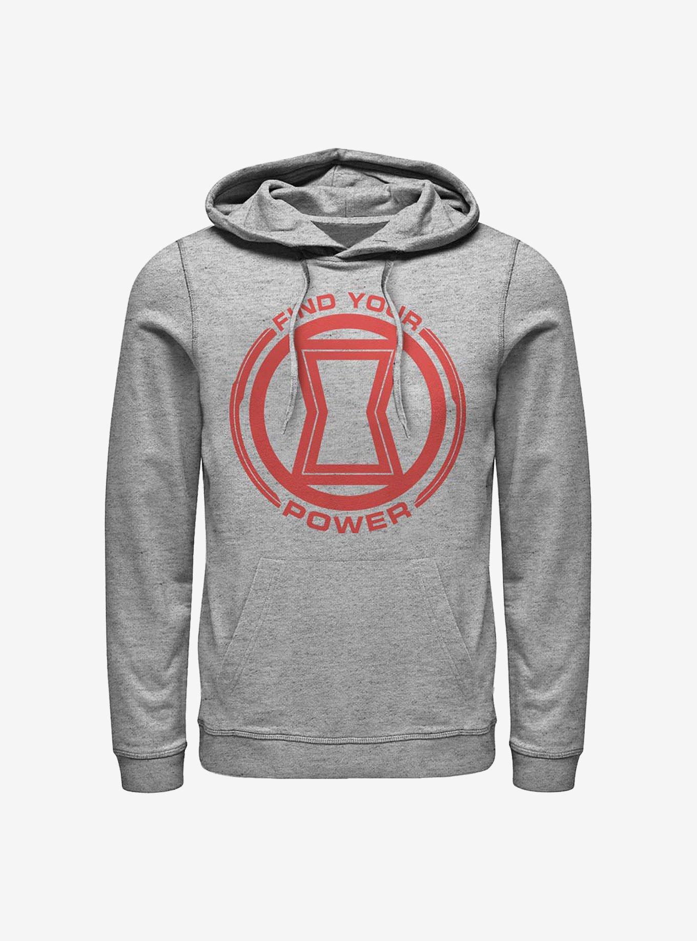 Marvel Black Widow Power Of Black Widow Hoodie, ATH HTR, hi-res