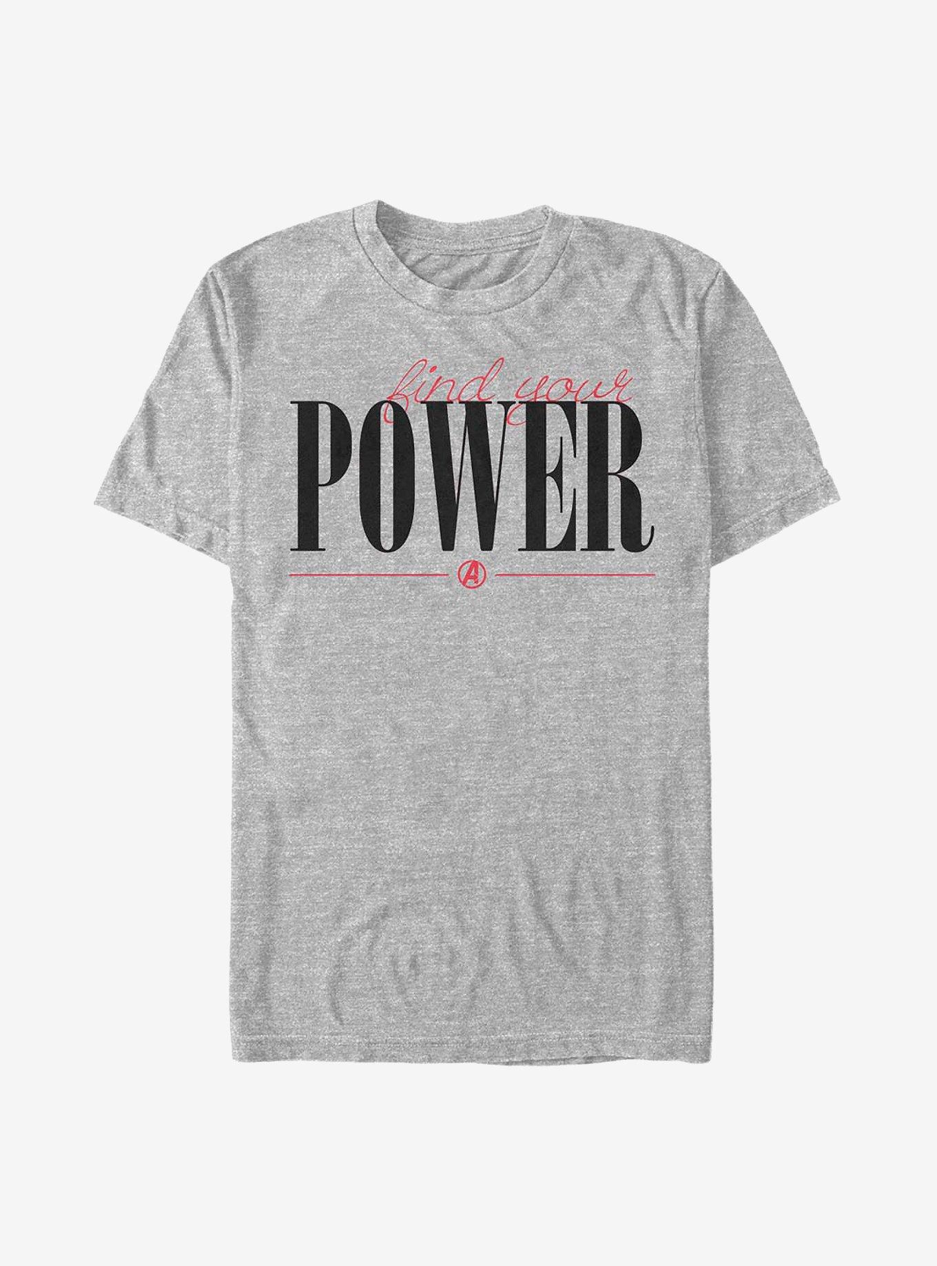 Marvel Avengers Power Script T-Shirt, ATH HTR, hi-res
