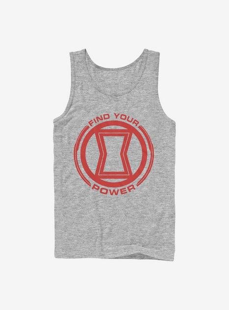 Marvel Black Widow Power Of Black Widow Tank - GREY | Hot Topic