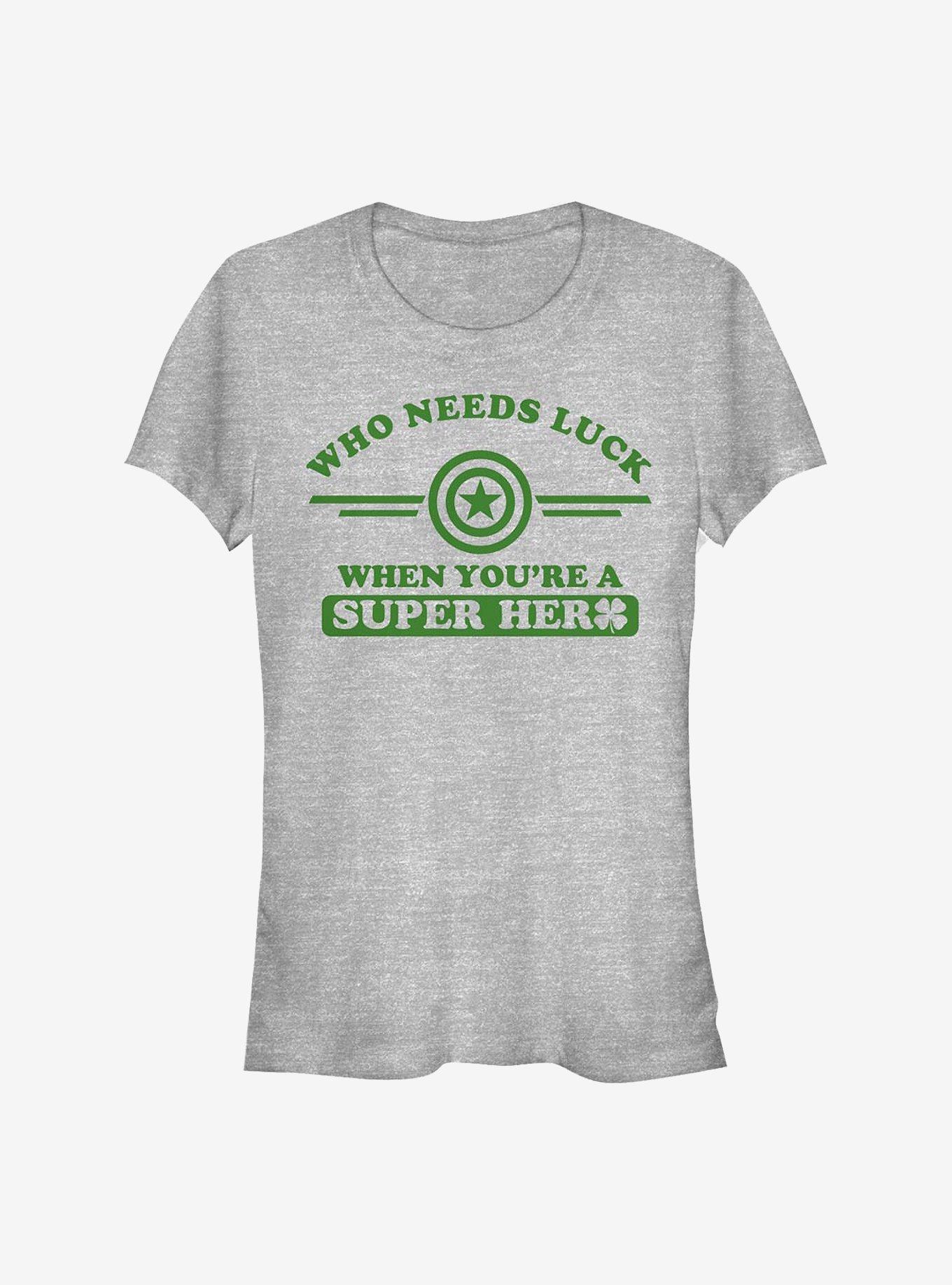 Marvel Captain America Capa Clover Collegiate Girls T-Shirt